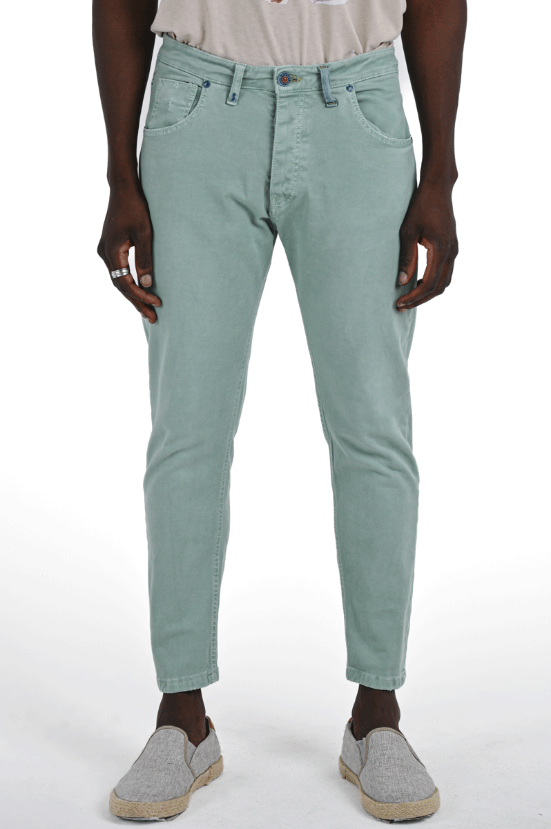 Pantaloni slim Life Libeccio Verde Acqua SS24