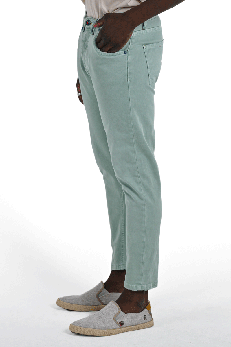 Slim Pants Life Libeccio Aqua Green SS24