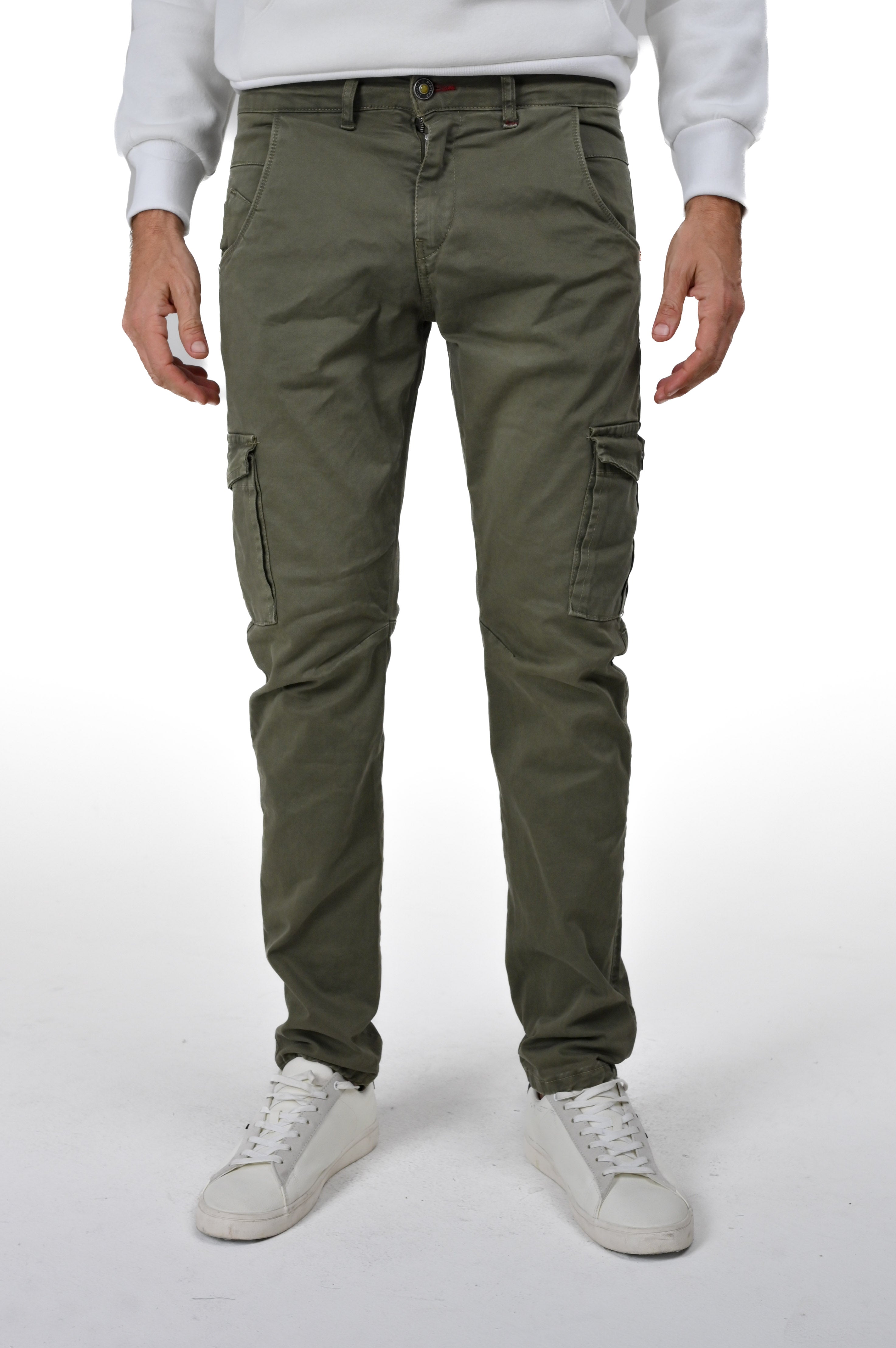Cezanne beige slim cotton trousers FW24/25