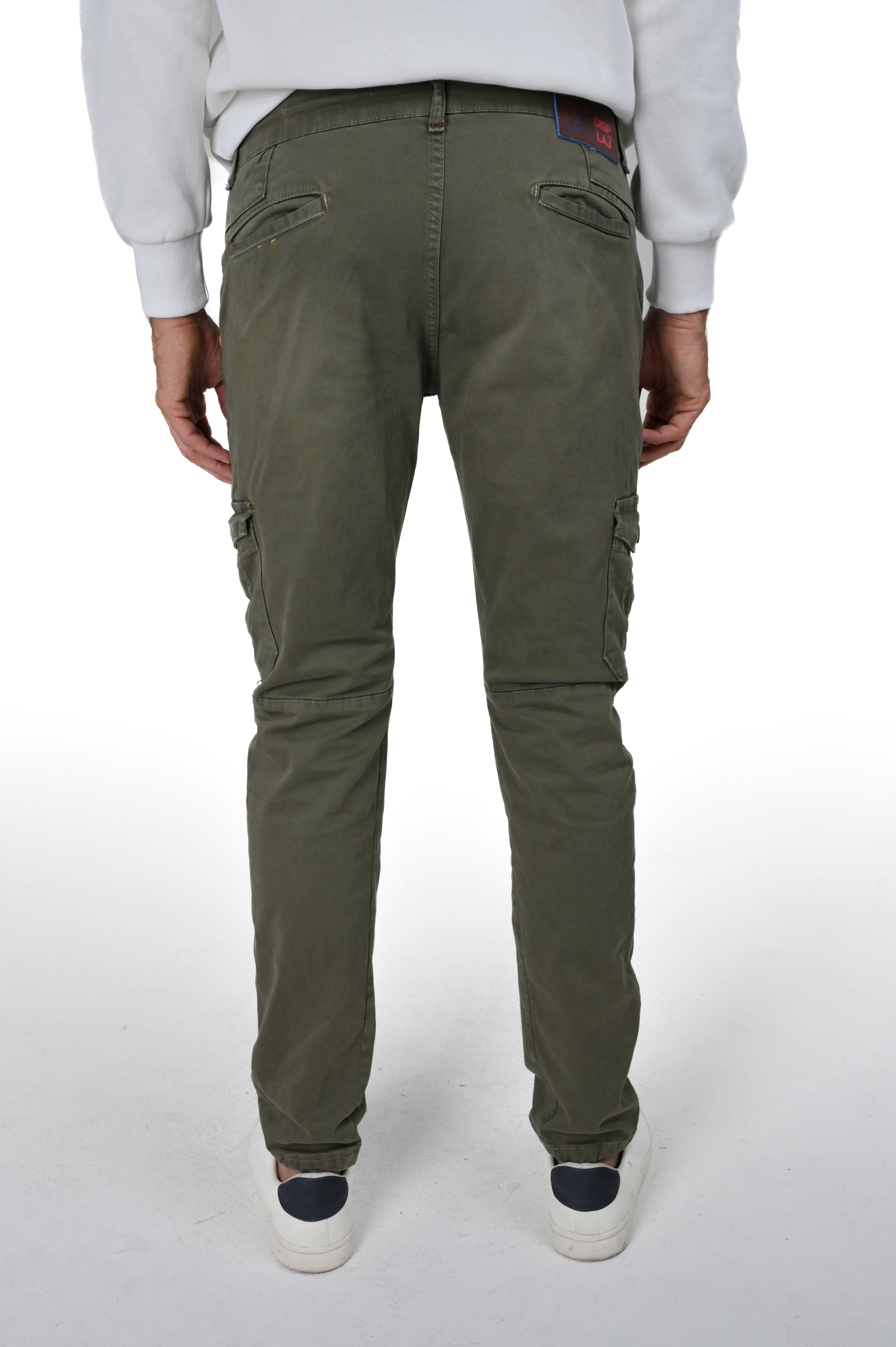 Pantaloni in cotone slim Cezanne verde FW24/25