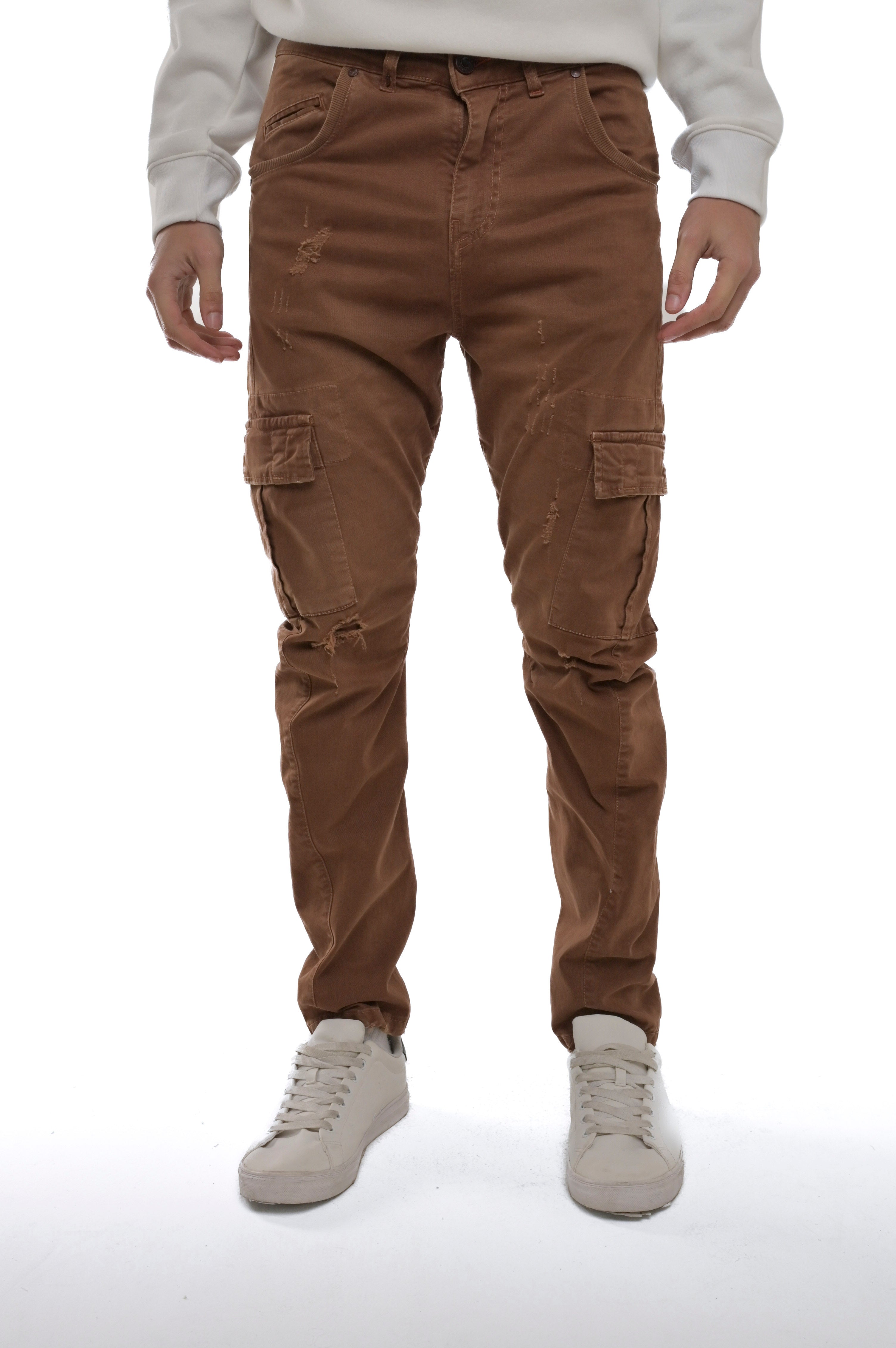 Pantaloni cargo Tapered New Evolution AI10 bruciato FW24/25