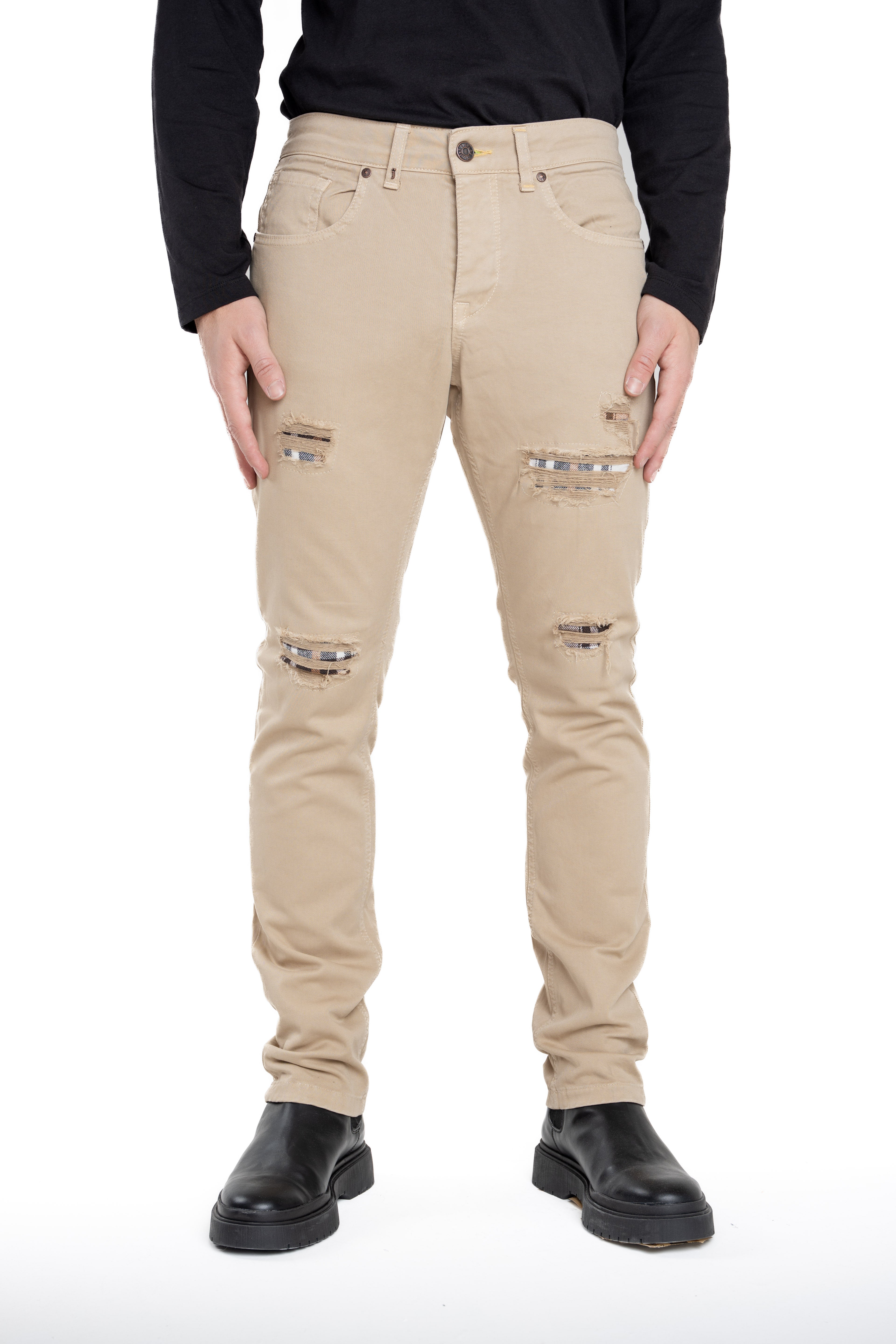 Pantaloni Slim New London Bull Beige