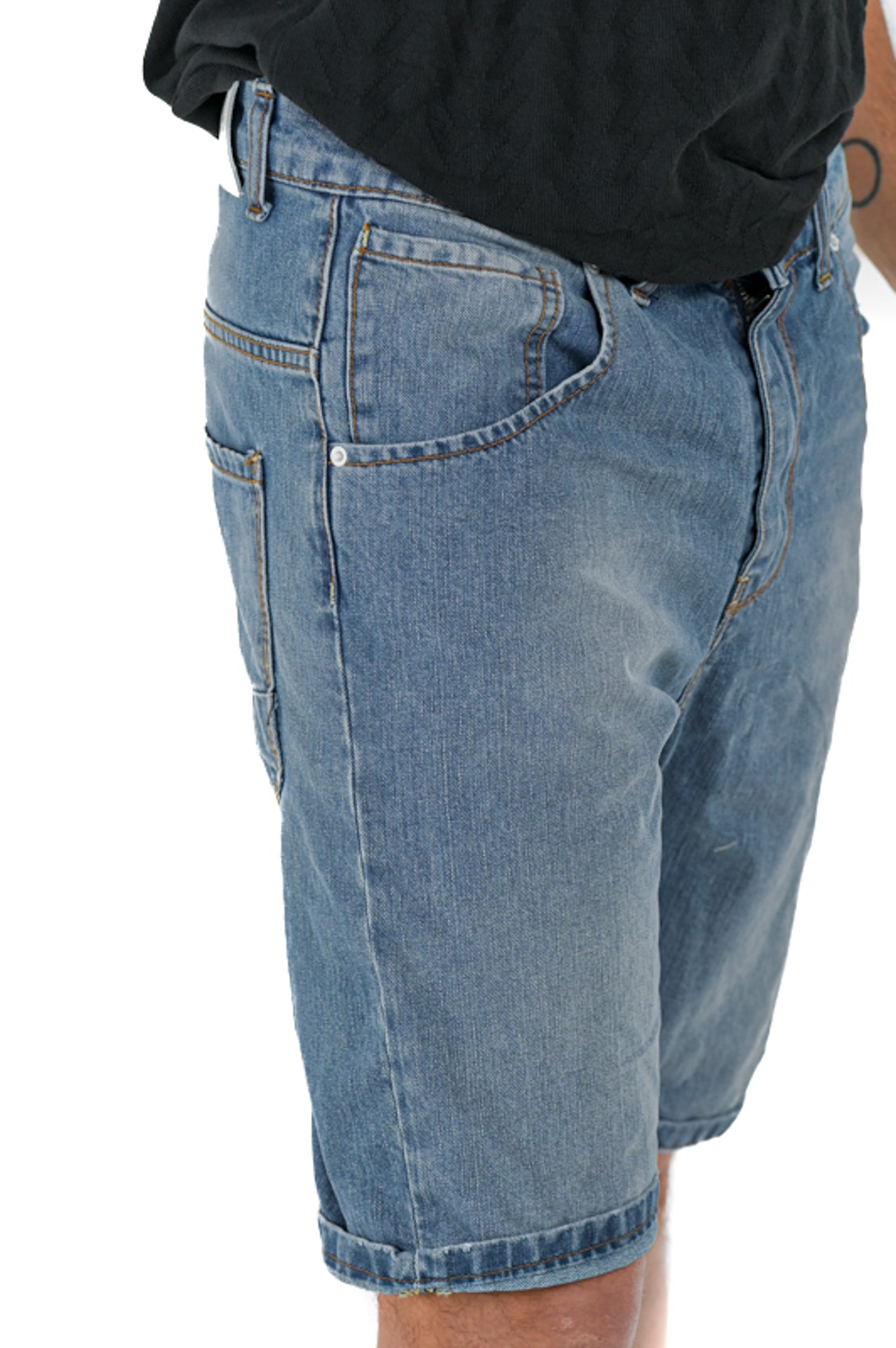 GIS Music Light regular denim shorts