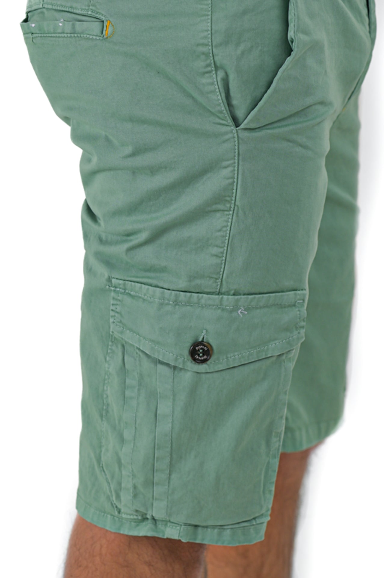 Sonic Slim Cotton Bermuda Shorts Tascone Green Aqua