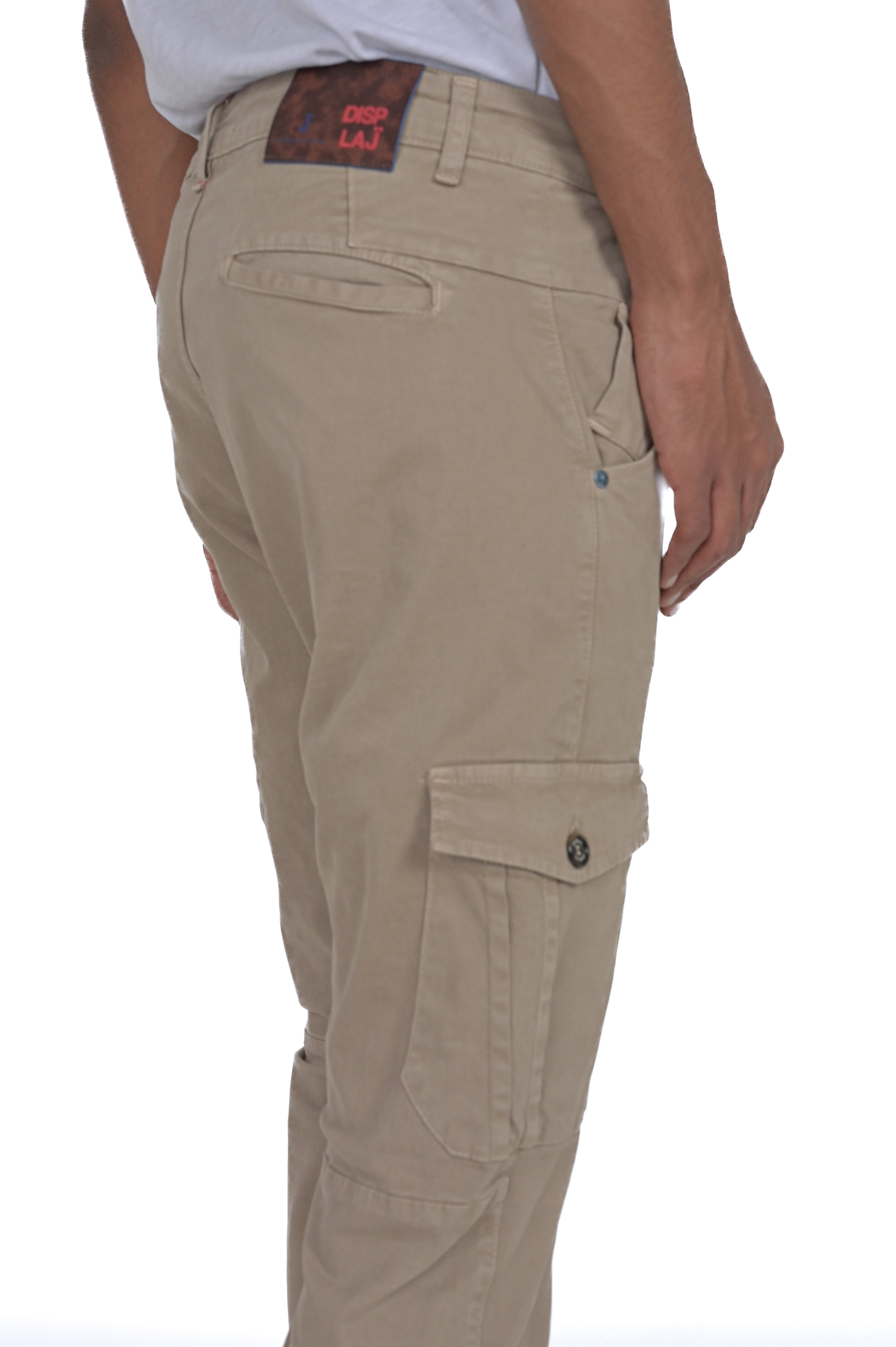 Cezanne beige slim cotton trousers FW24/25
