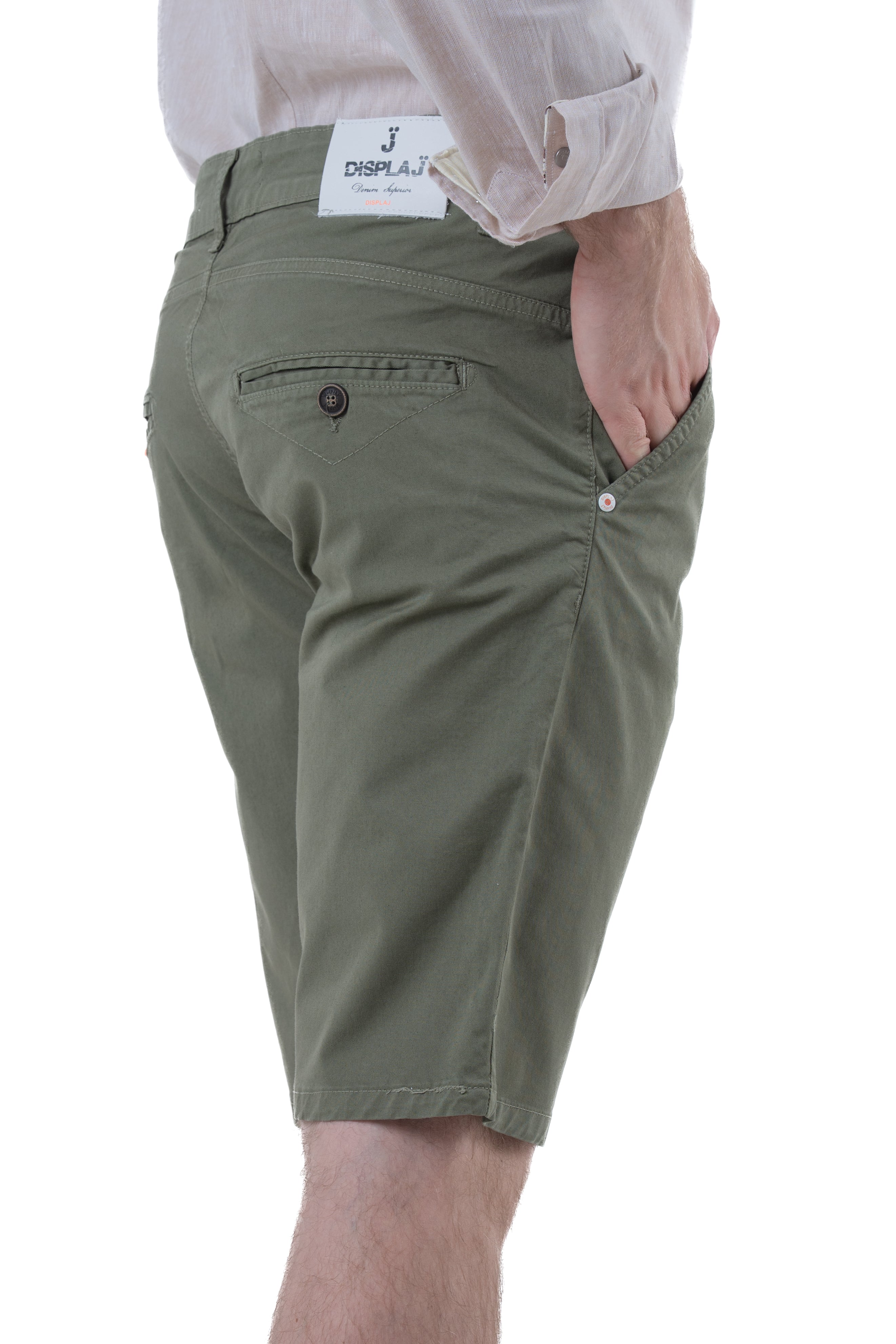 Bermuda in cotone slim Martin verde SS26