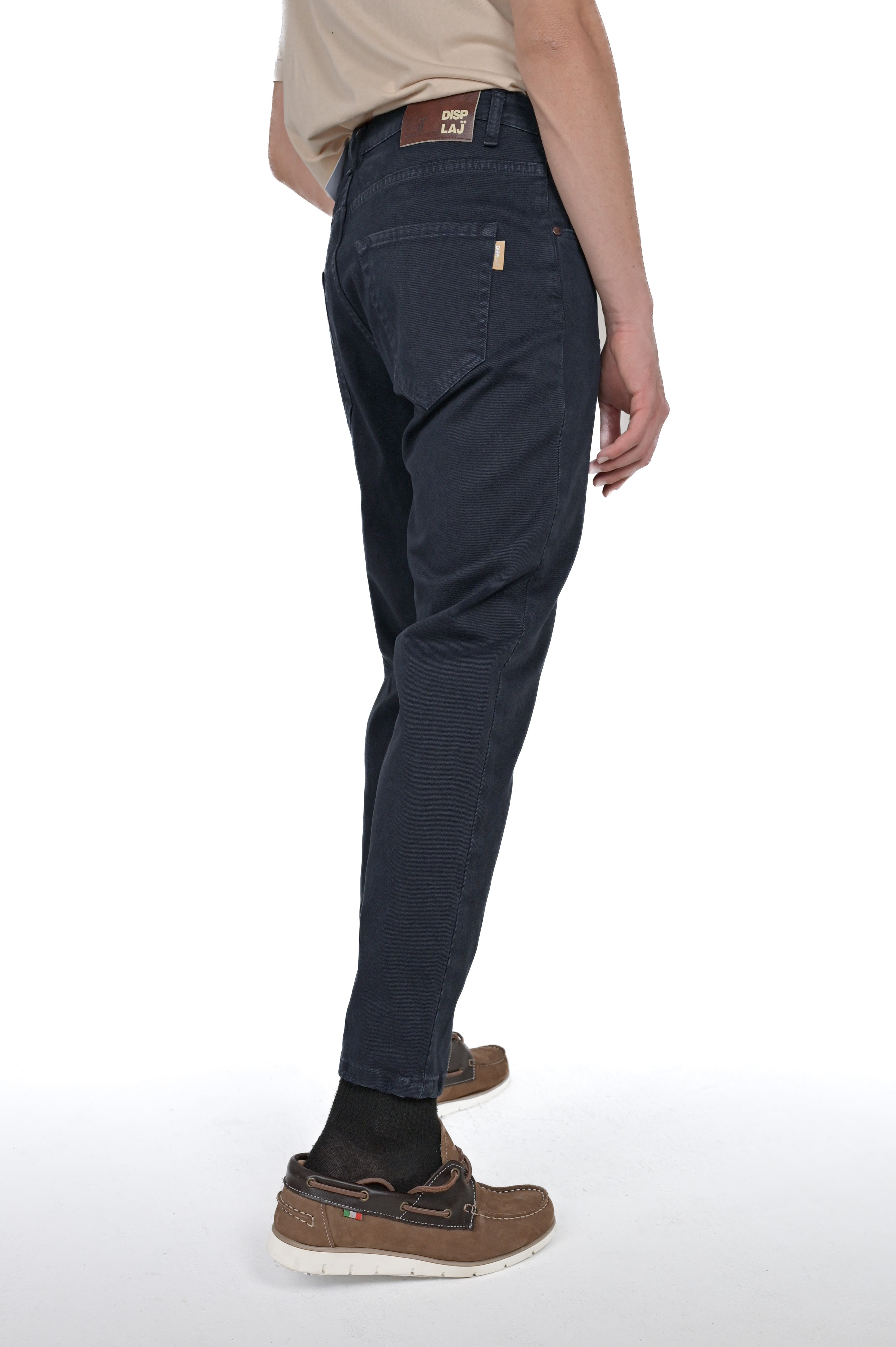 Pantaloni in cotone slim Life Libeccio AI07 blu FW24/25