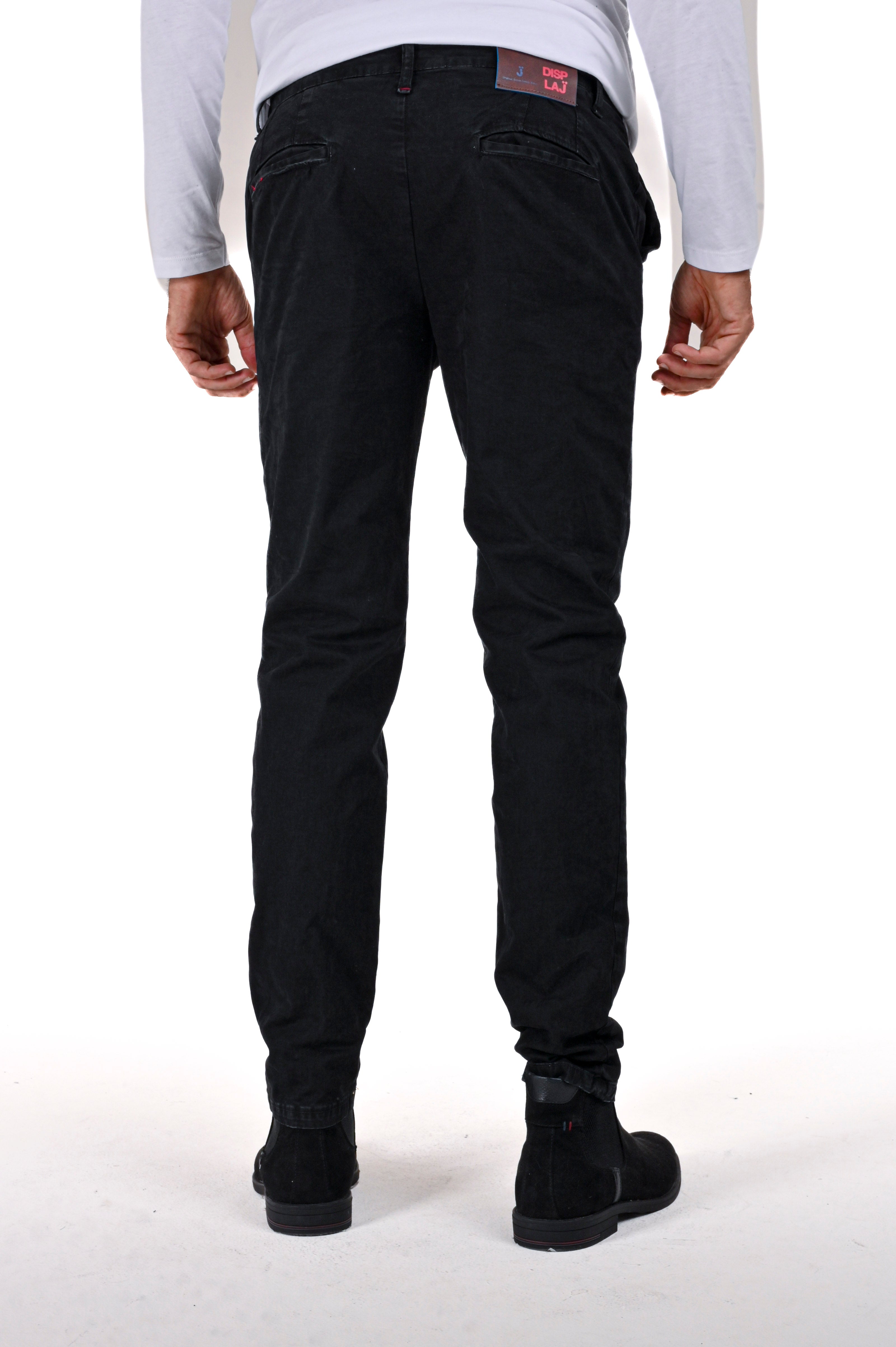 Pantaloni in cotone slim Sonic Raso nero FW24/25