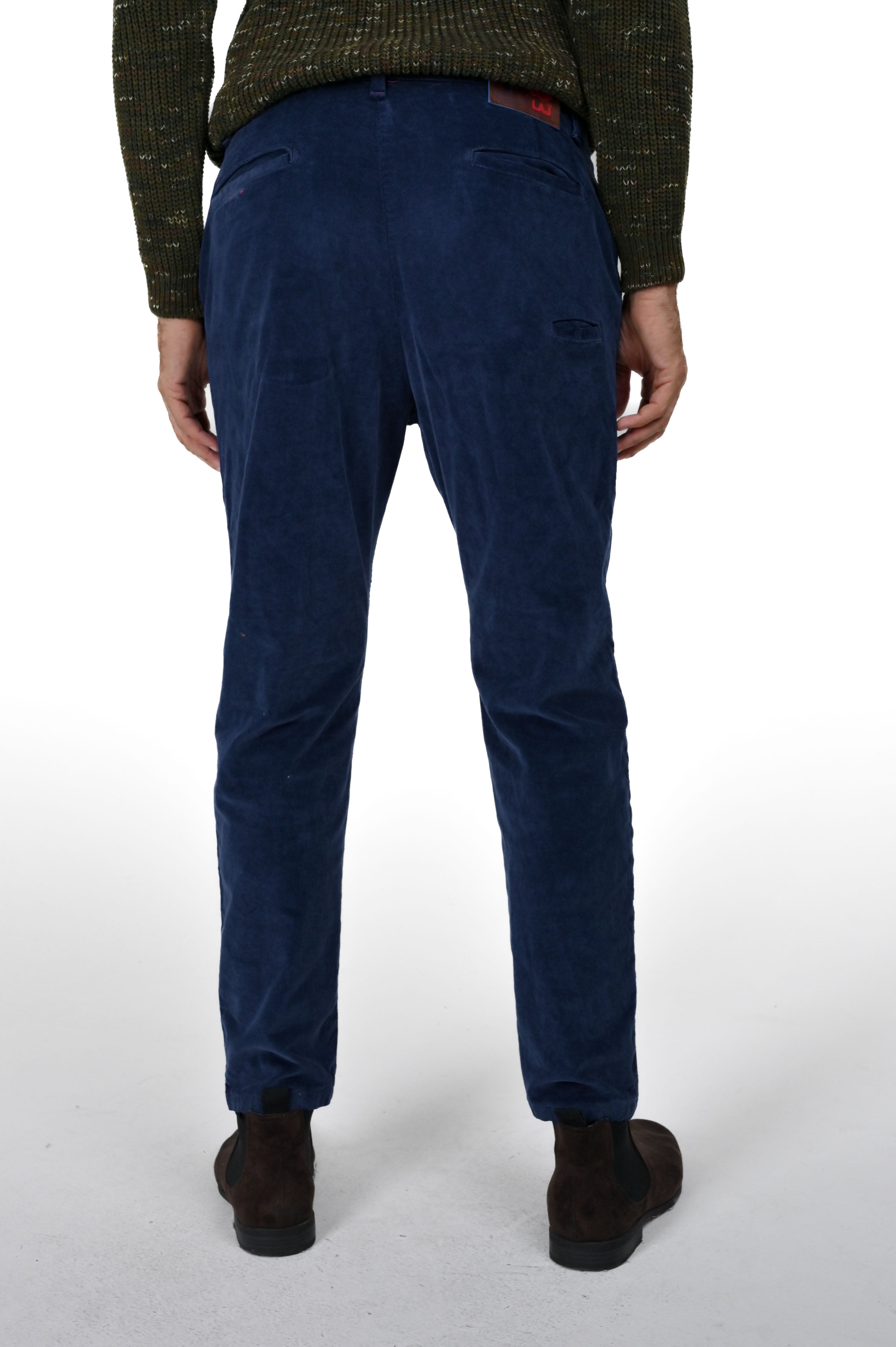 New Private Gab Blue Tapered Cotton Pants FW24/25