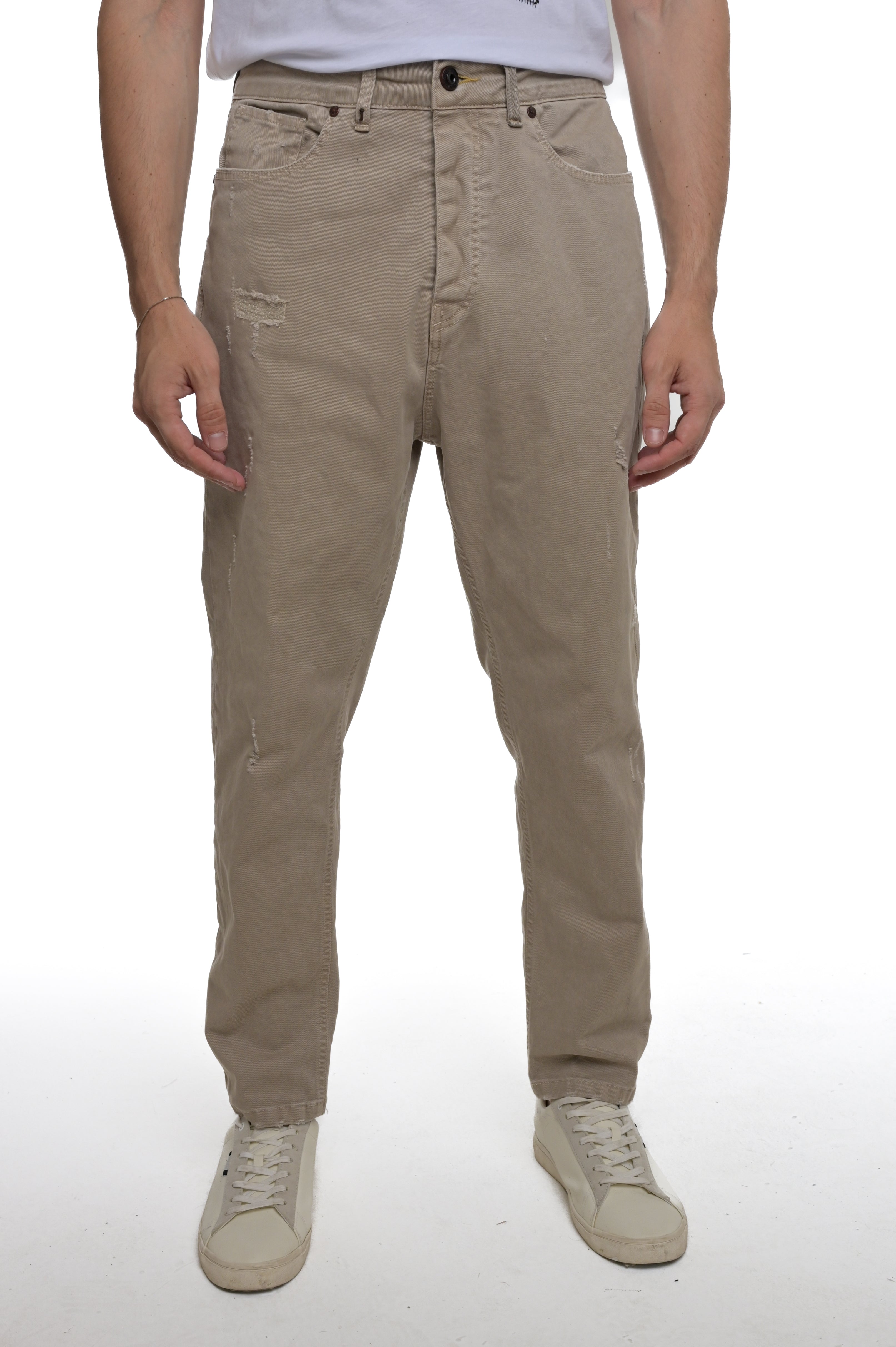 Pantaloni in cotone loose Wide CT 104 beige SS25