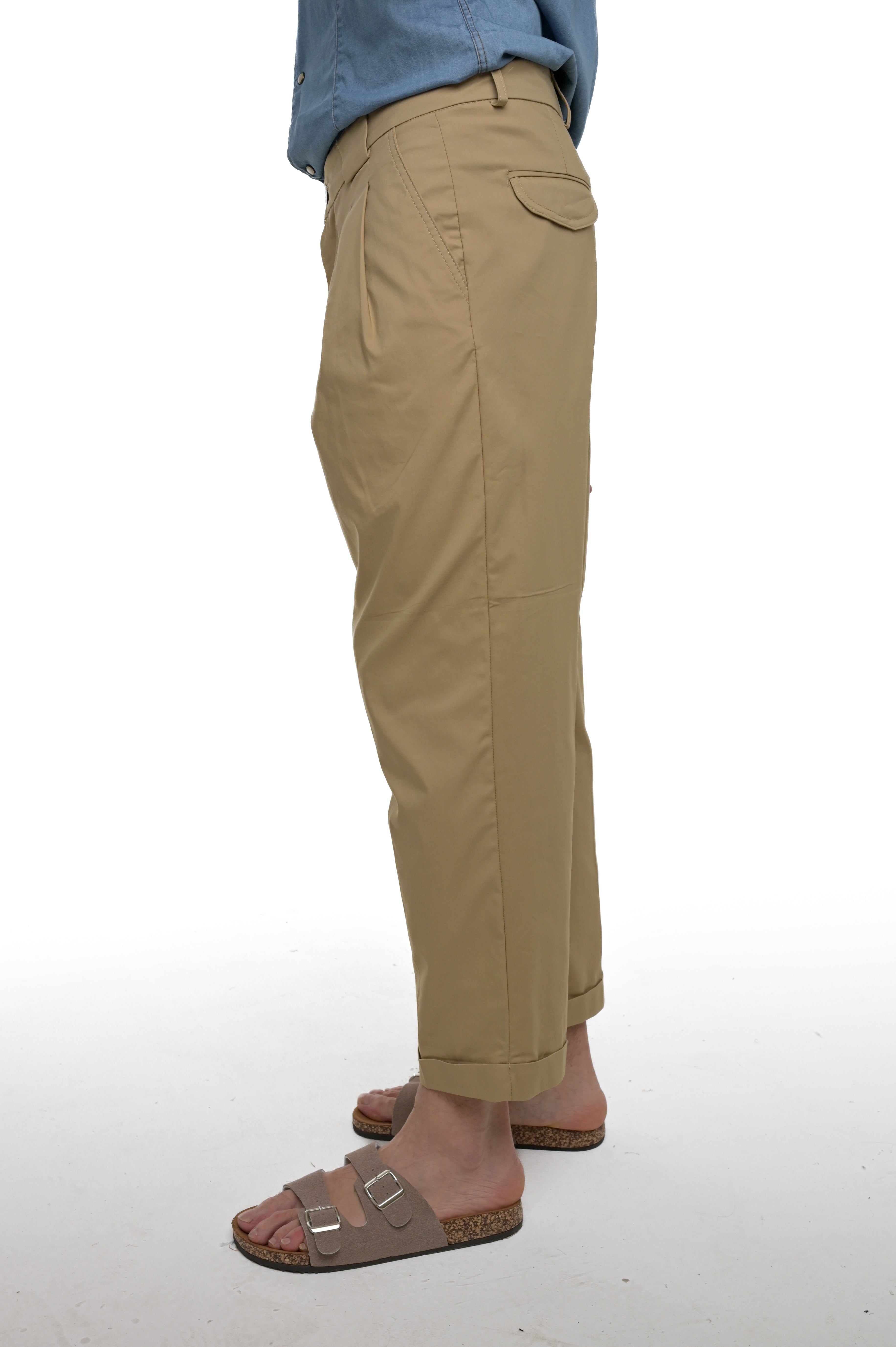 Pantaloni Classici loose Dance cammello SS25