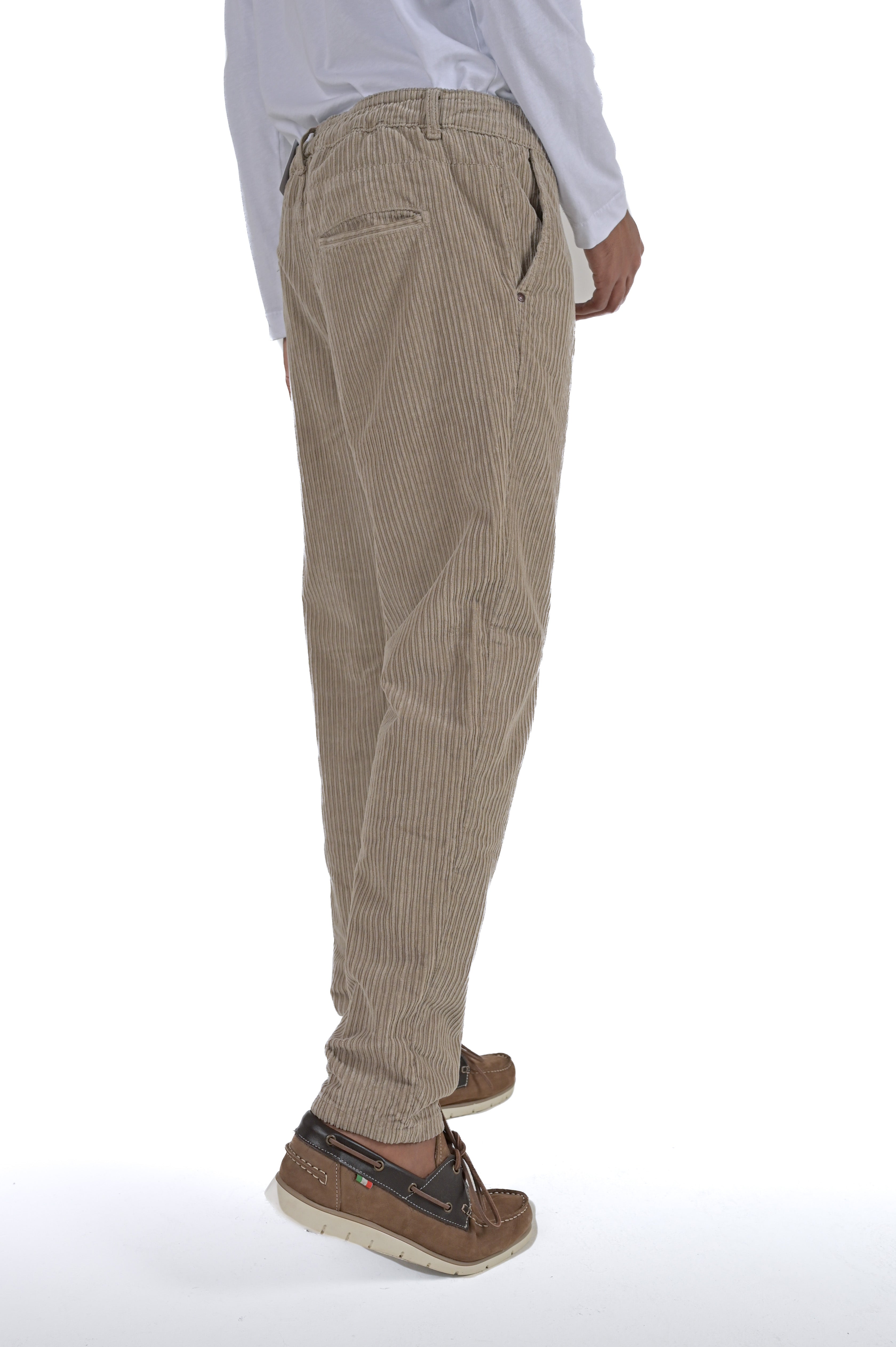 Pantaloni in velluto regular Different Costa beige FW24/25