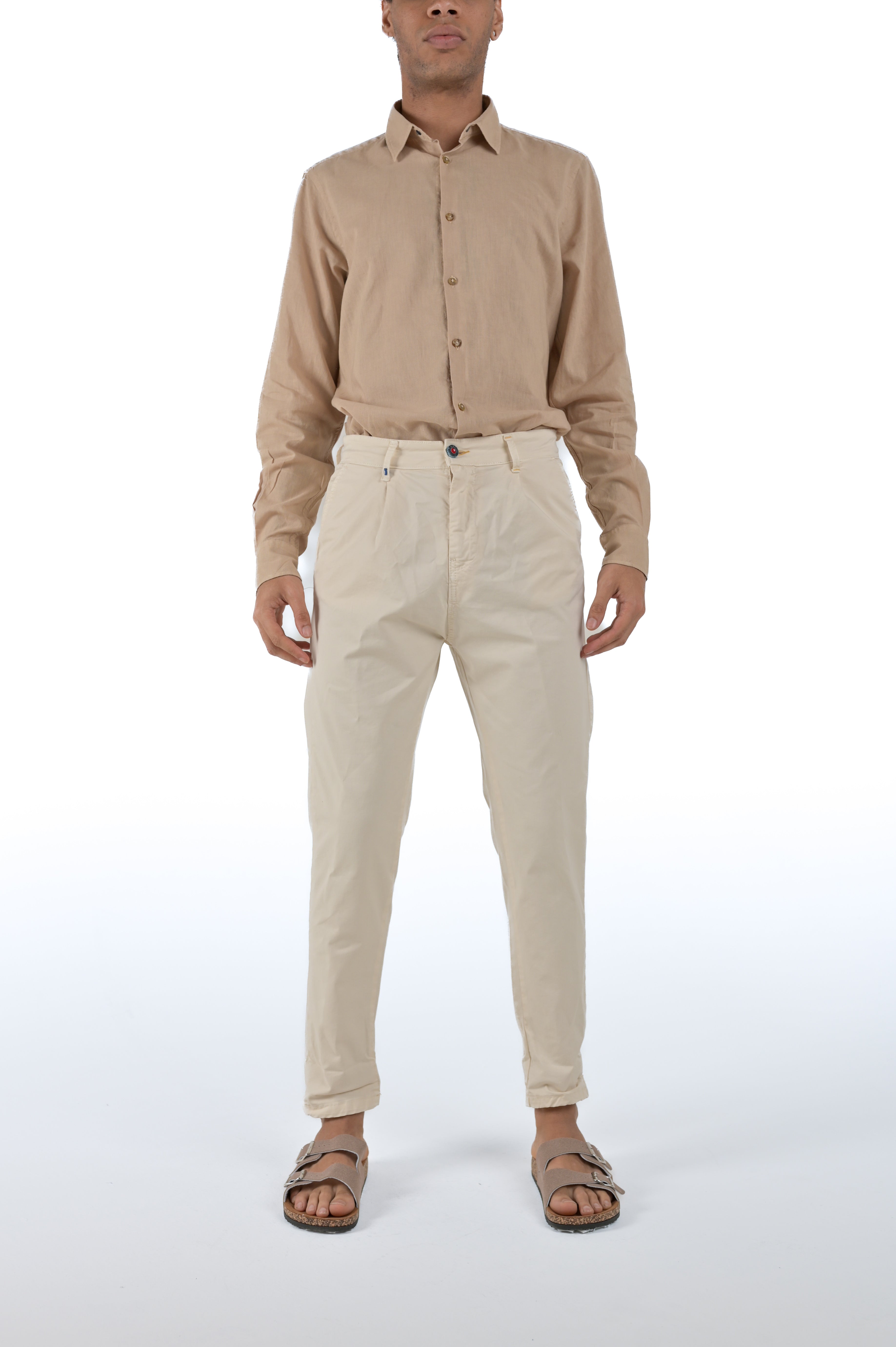 Pantaloni carrot New Private Panna SS26
