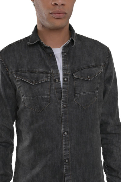 Park Blk regular denim shirt AI01 FW24/25