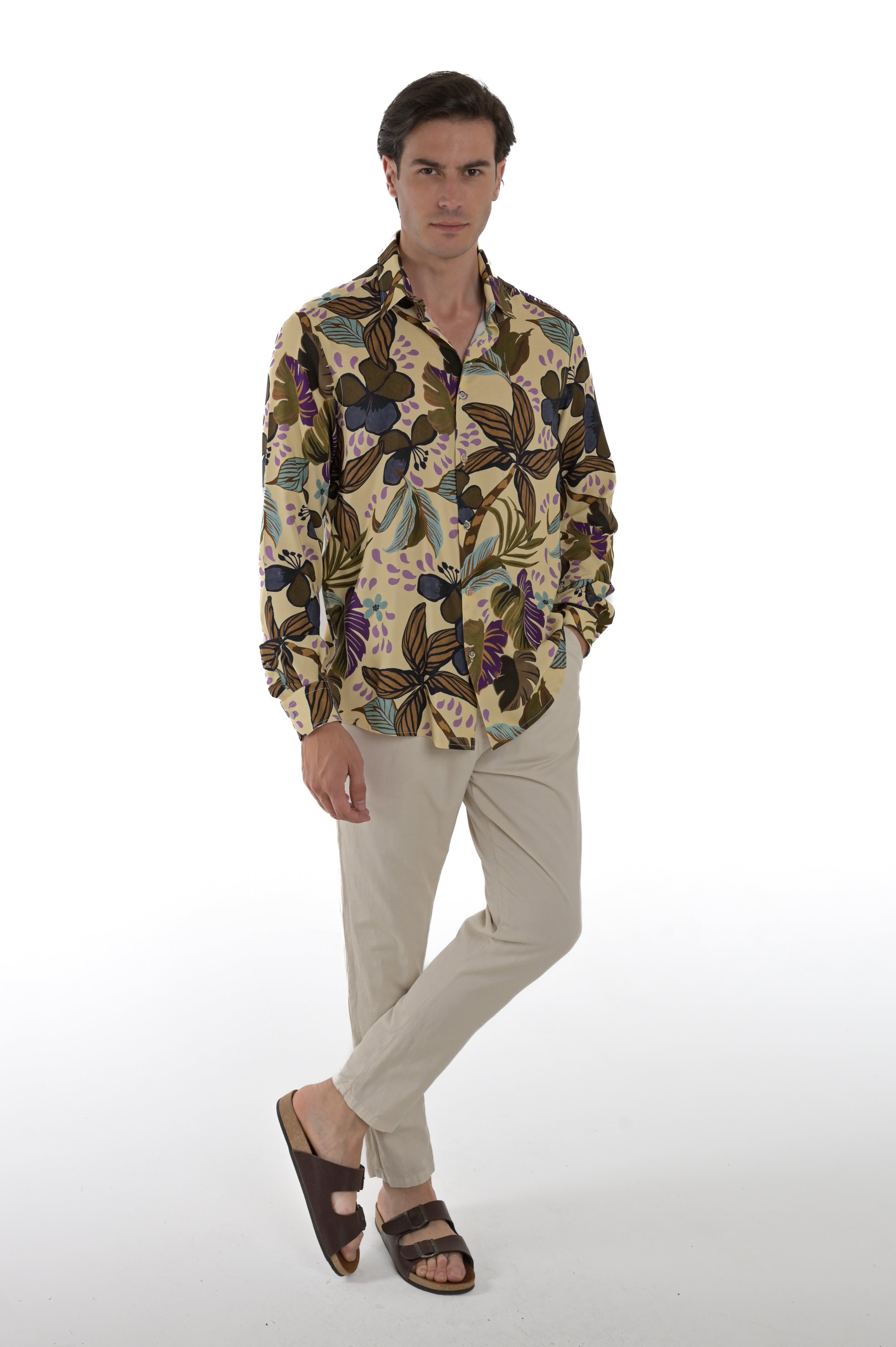 New Private Canarie Cream Tapered Linen Trousers SS25