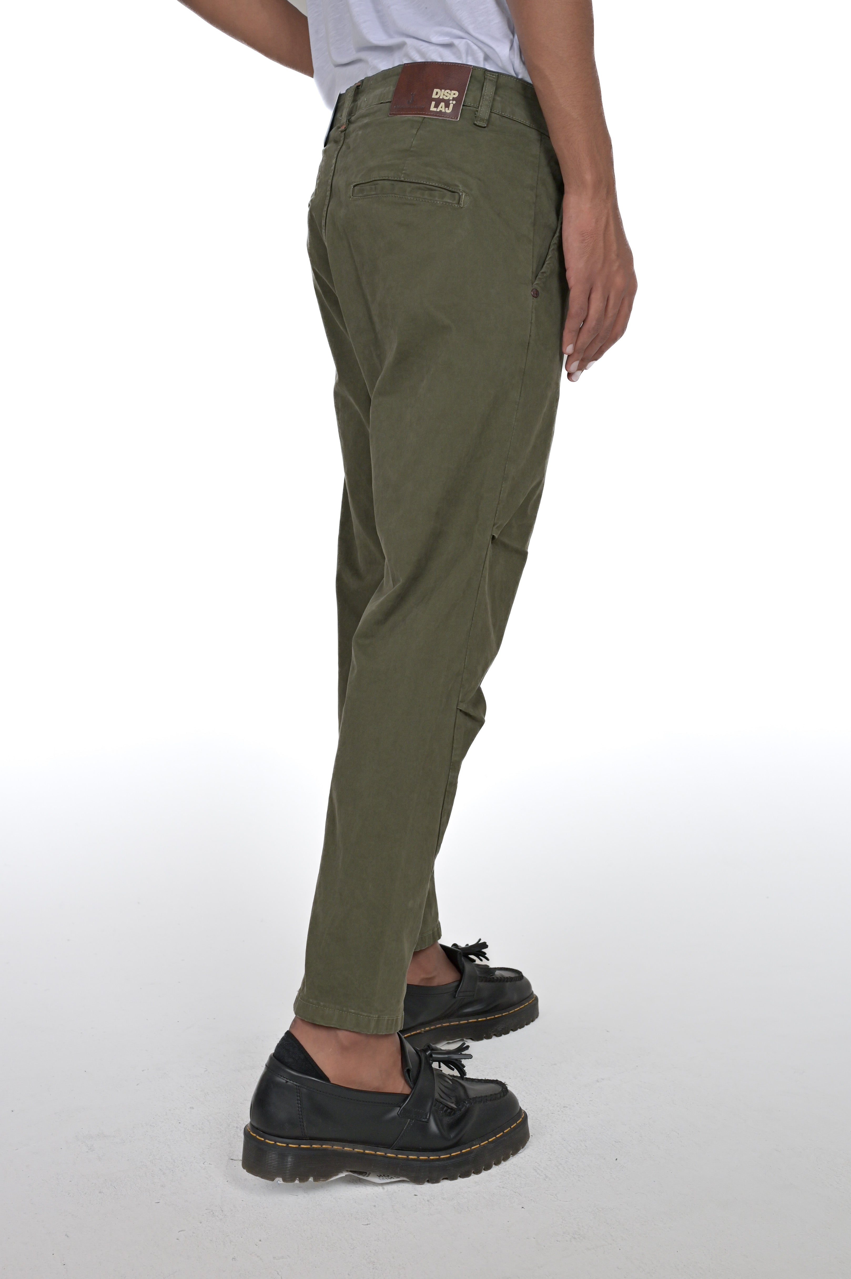 Pantaloni in cotone regular View Raso verde FW24/25