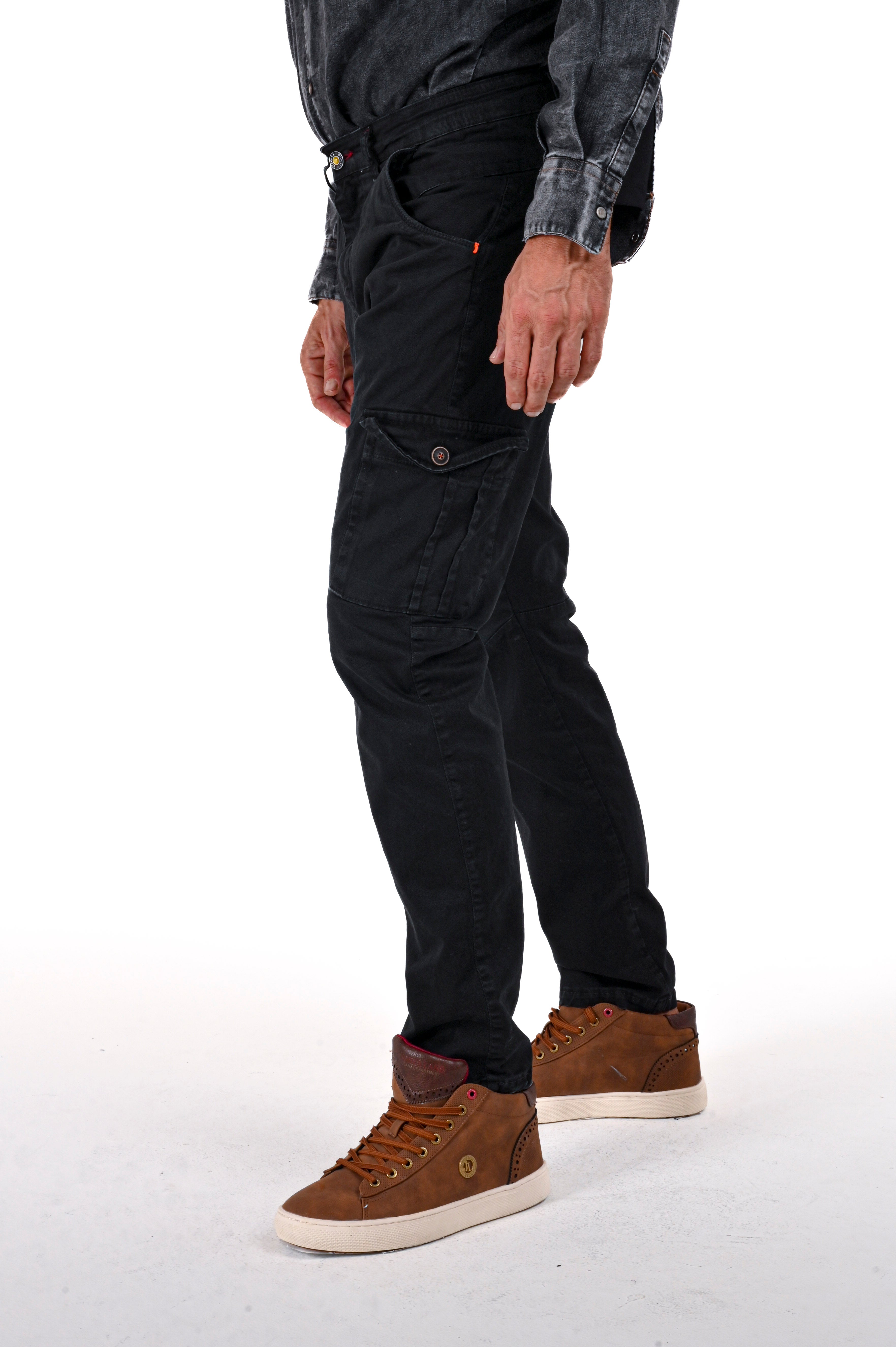 Pantaloni in cotone slim Cezanne nero FW24/25