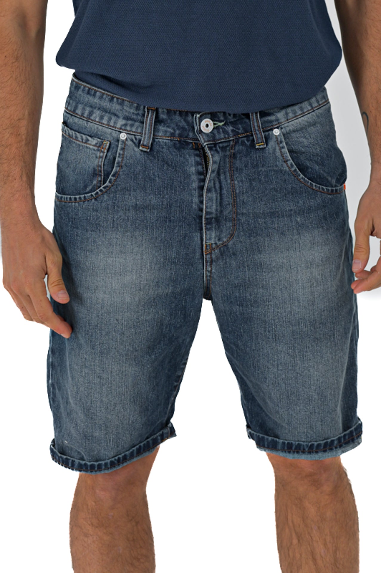 GIS Music Medium regular denim shorts