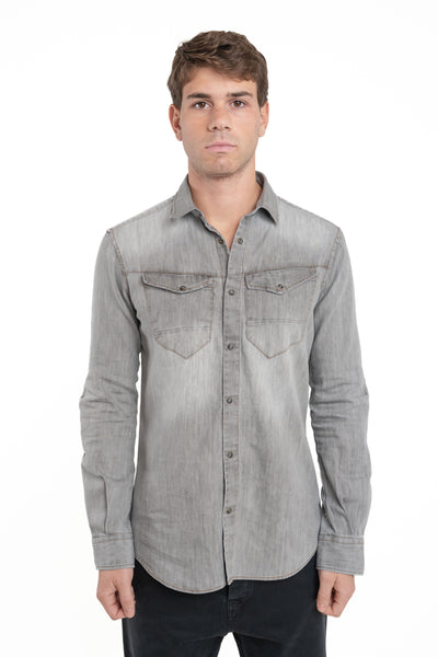 Camicia Denim regular Park Blk NE02