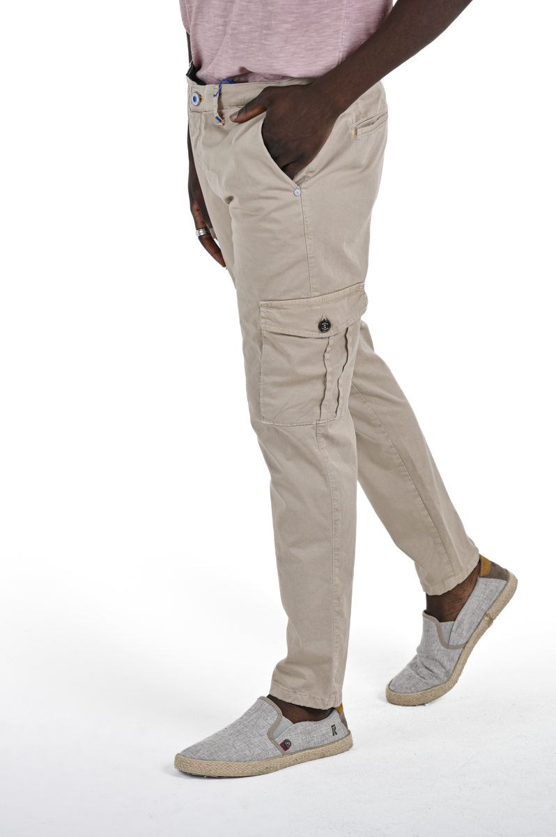 Slim Pants Sonic Pocket Beige SS24