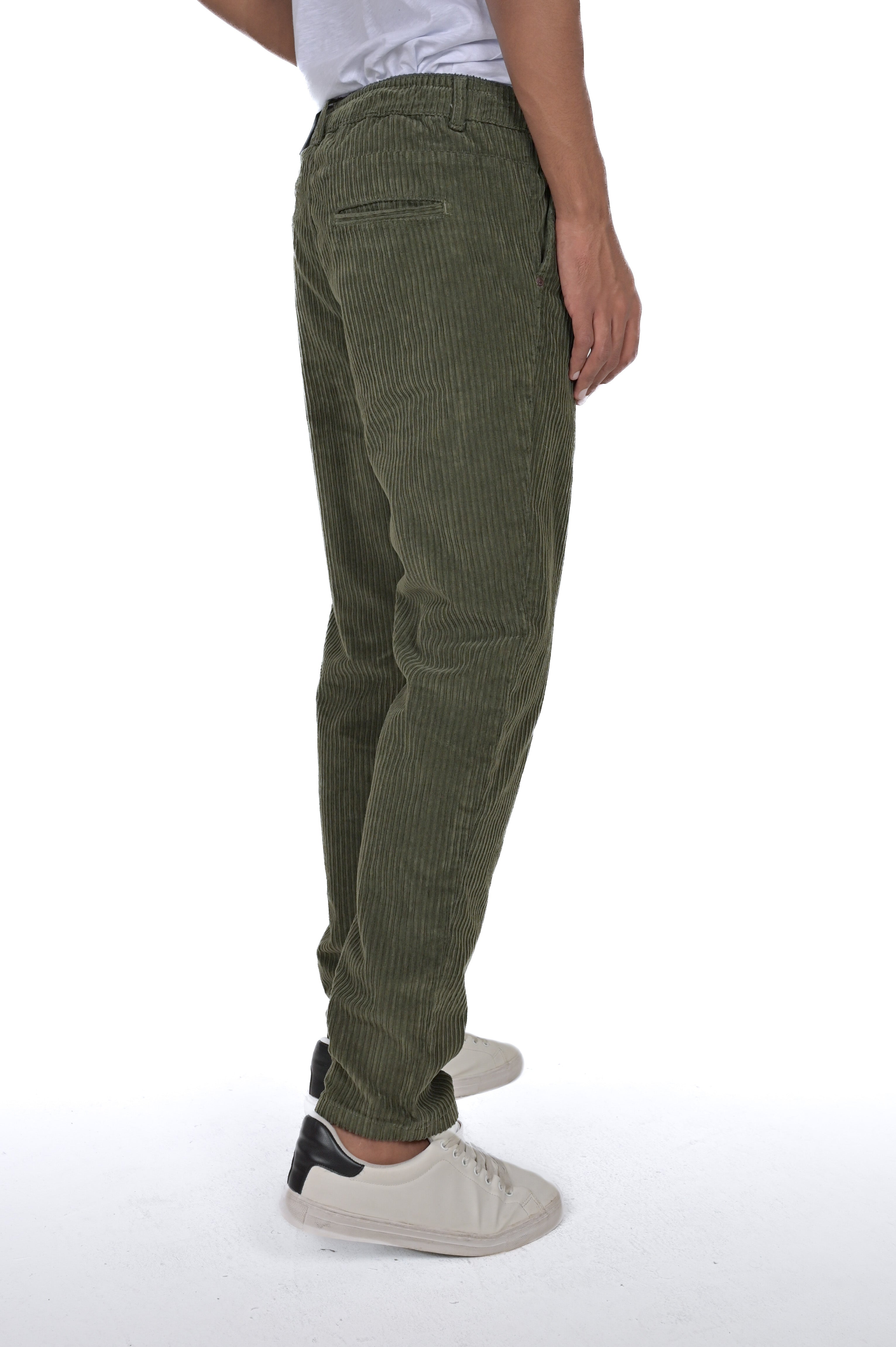 Pantaloni in velluto regular Different Costa verde FW24/25