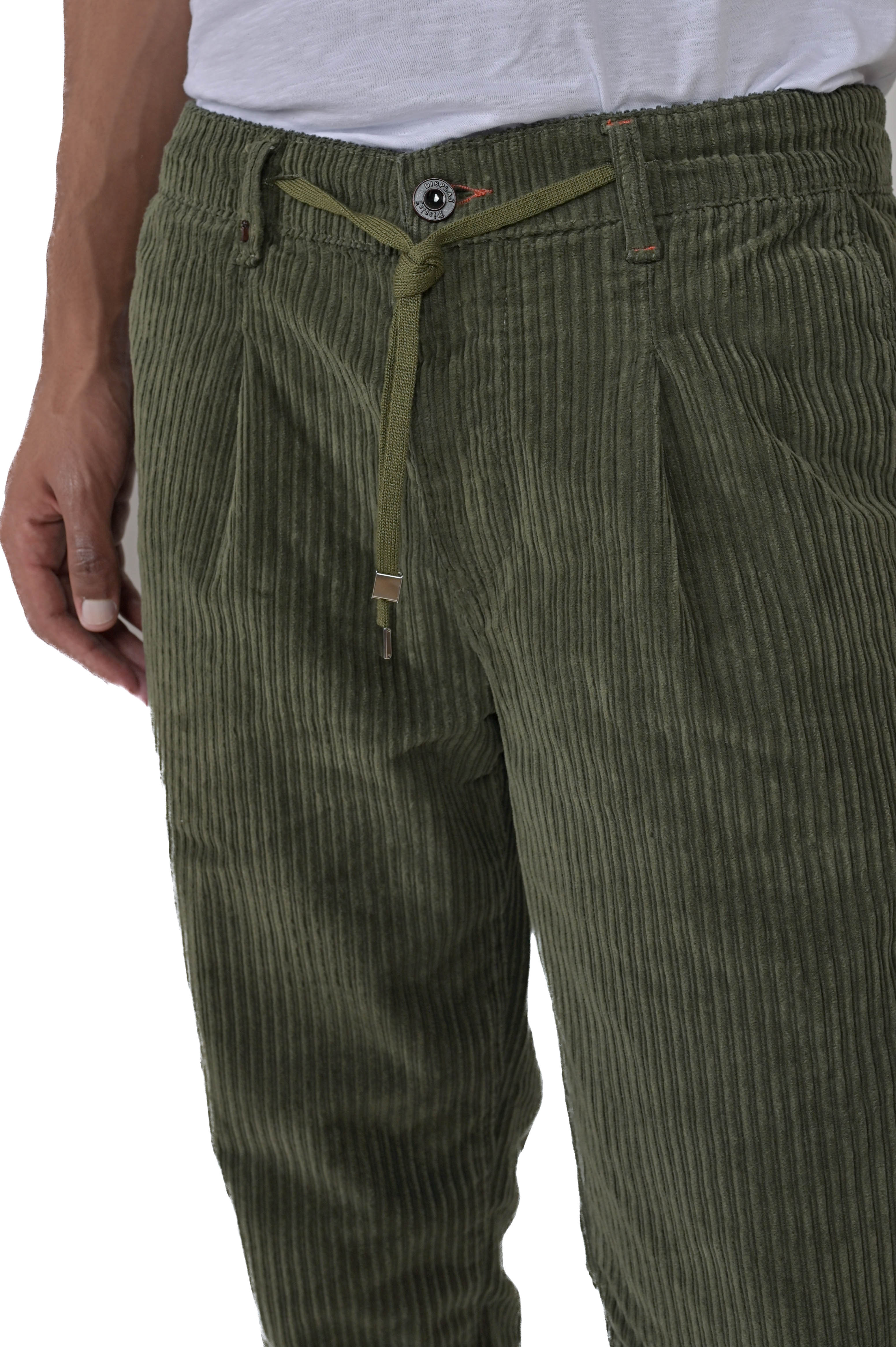 Pantaloni in velluto regular Different Costa verde FW24/25