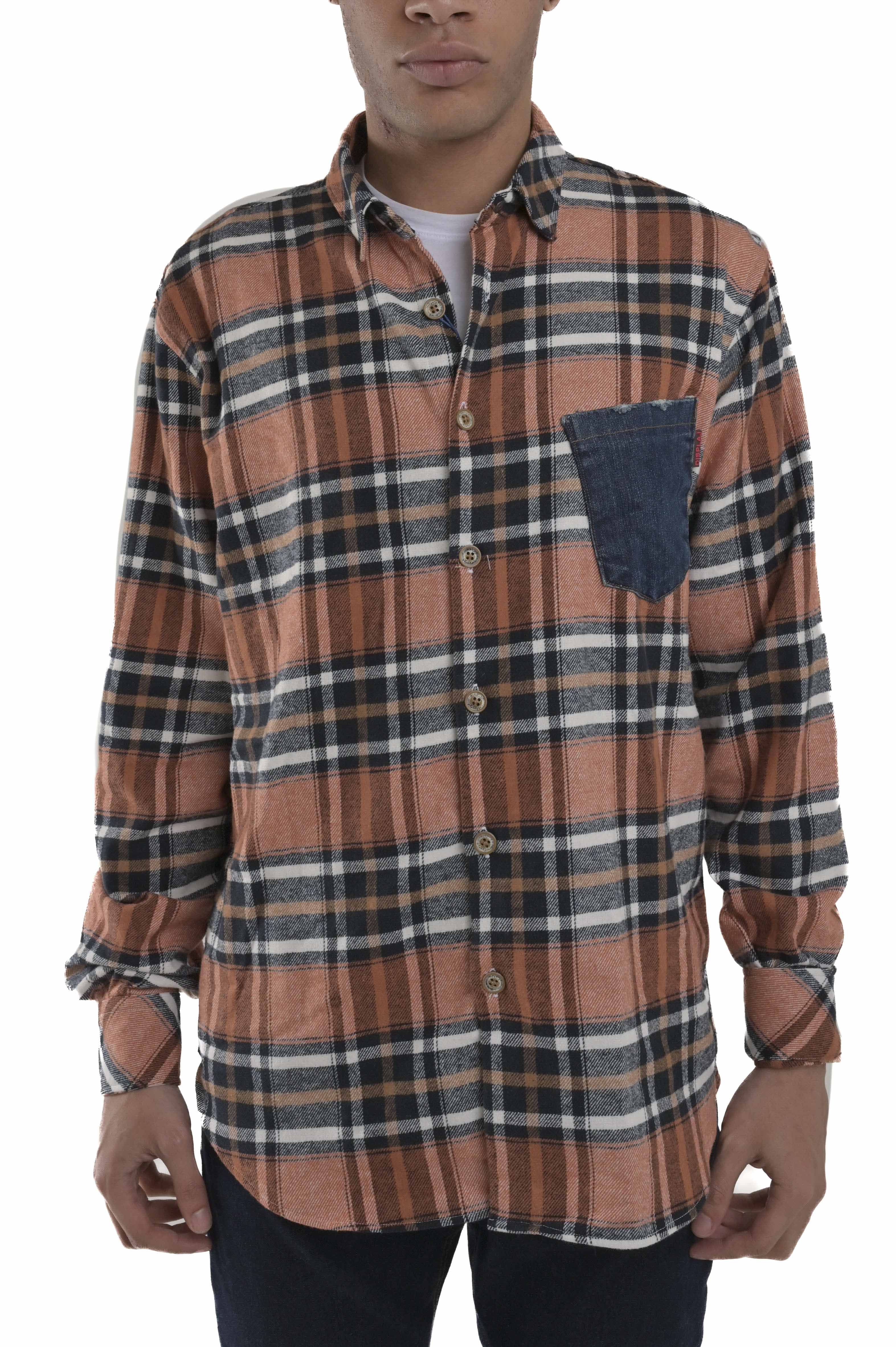 Regular Low Over Orange Flannel Shirt FW24/25