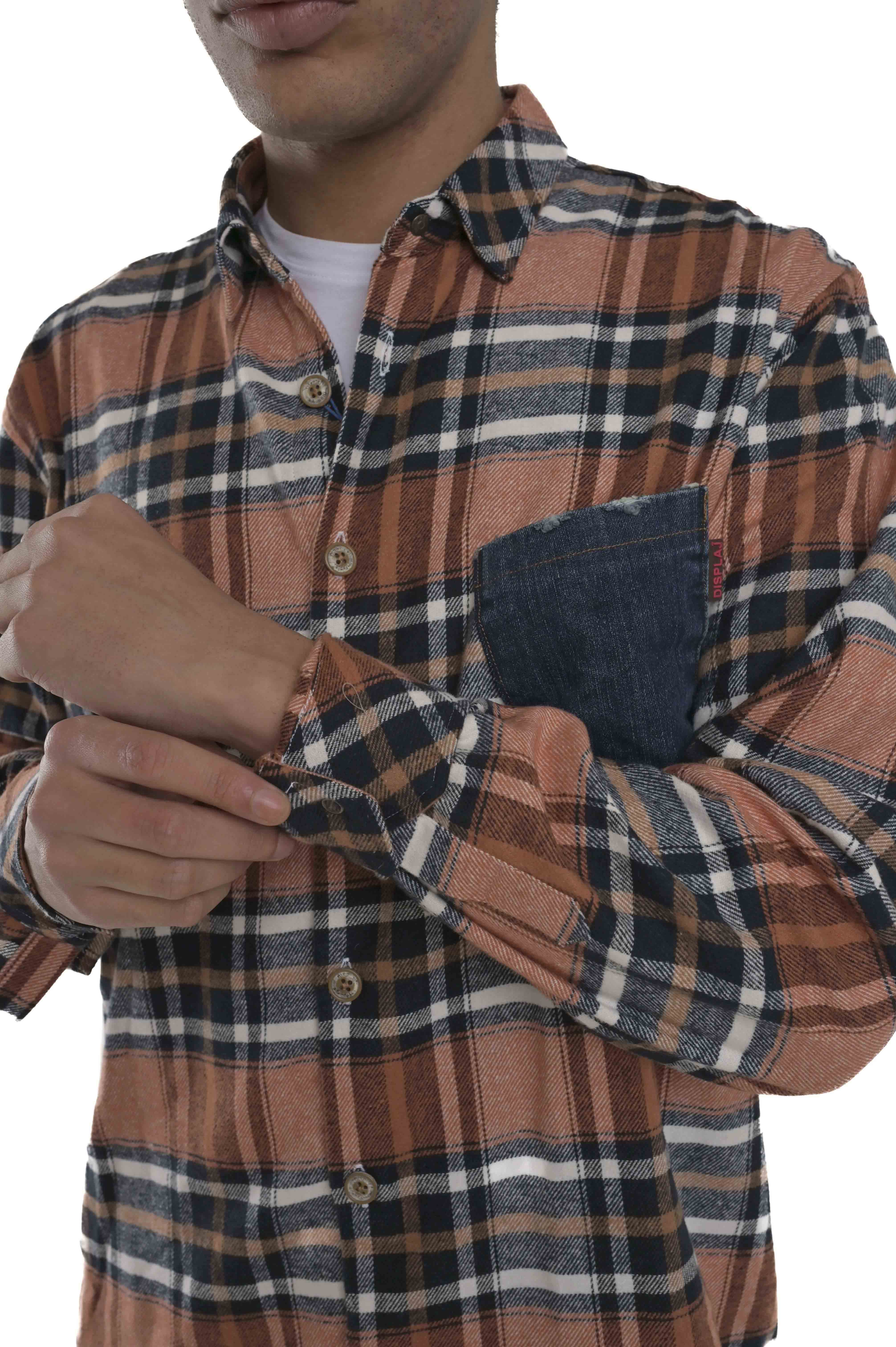Regular Low Over Orange Flannel Shirt FW24/25
