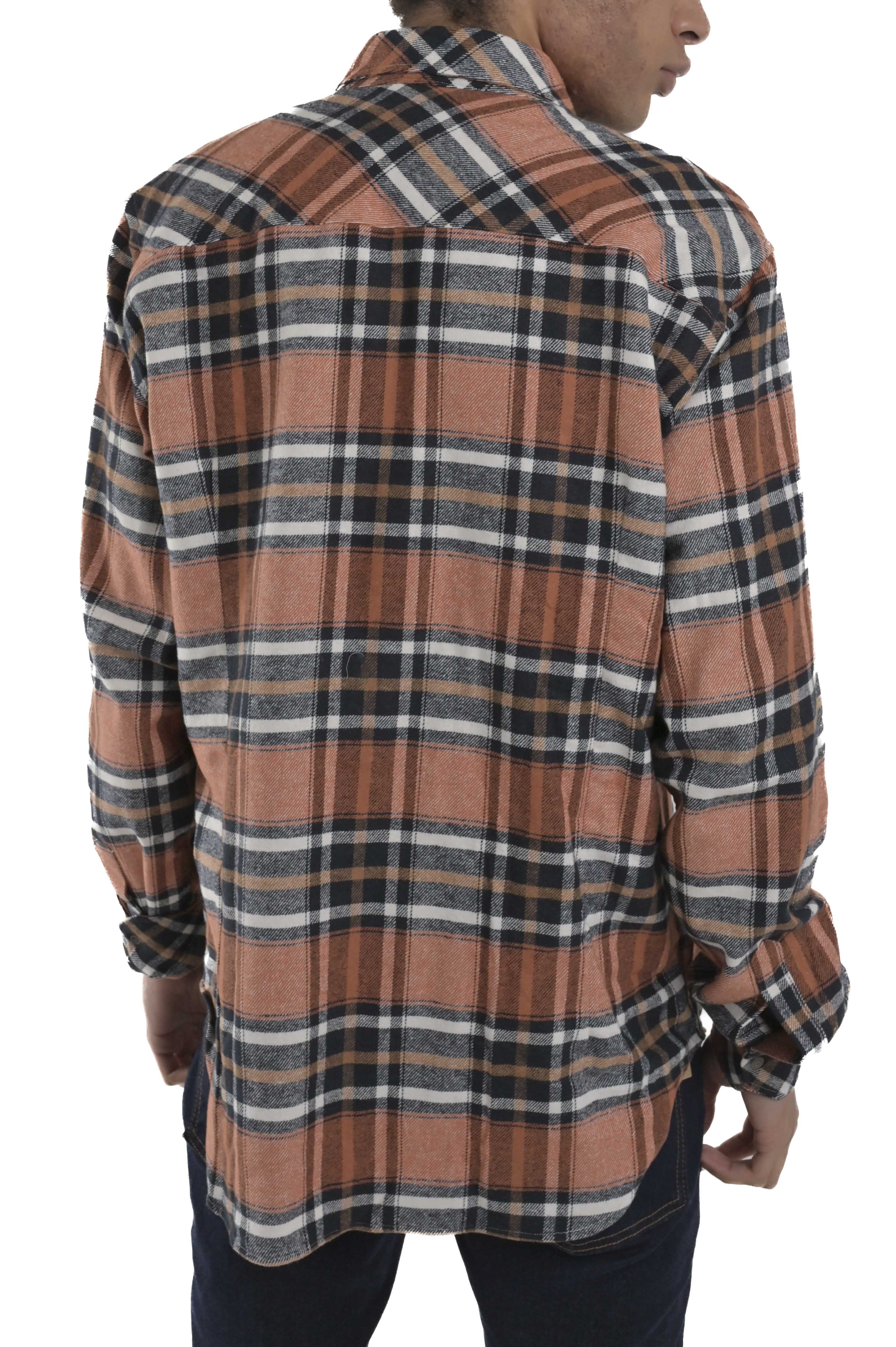 Regular Low Over Orange Flannel Shirt FW24/25