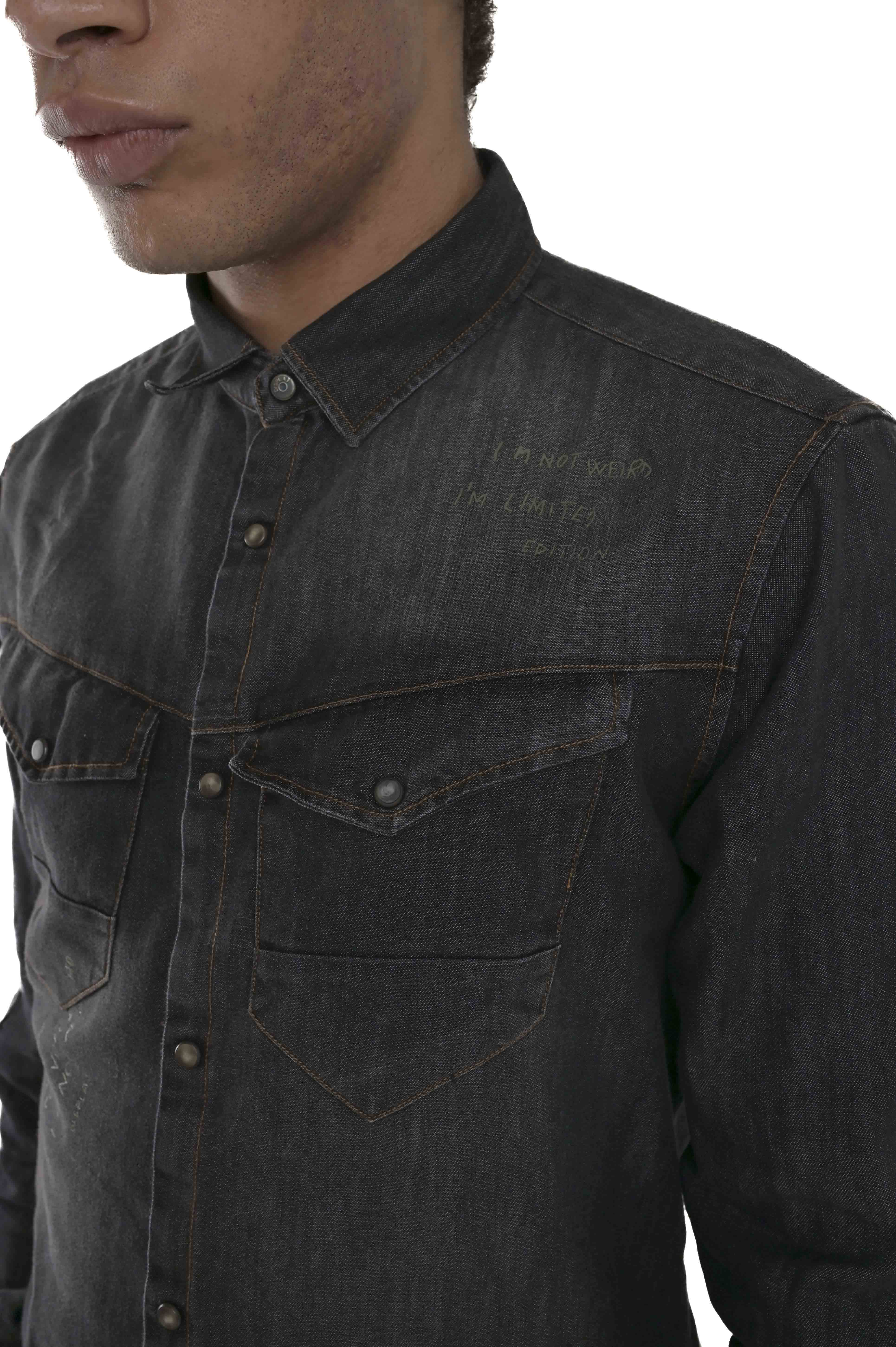 Camicia in denim regular Park Stampata Blk Music FW 24/25