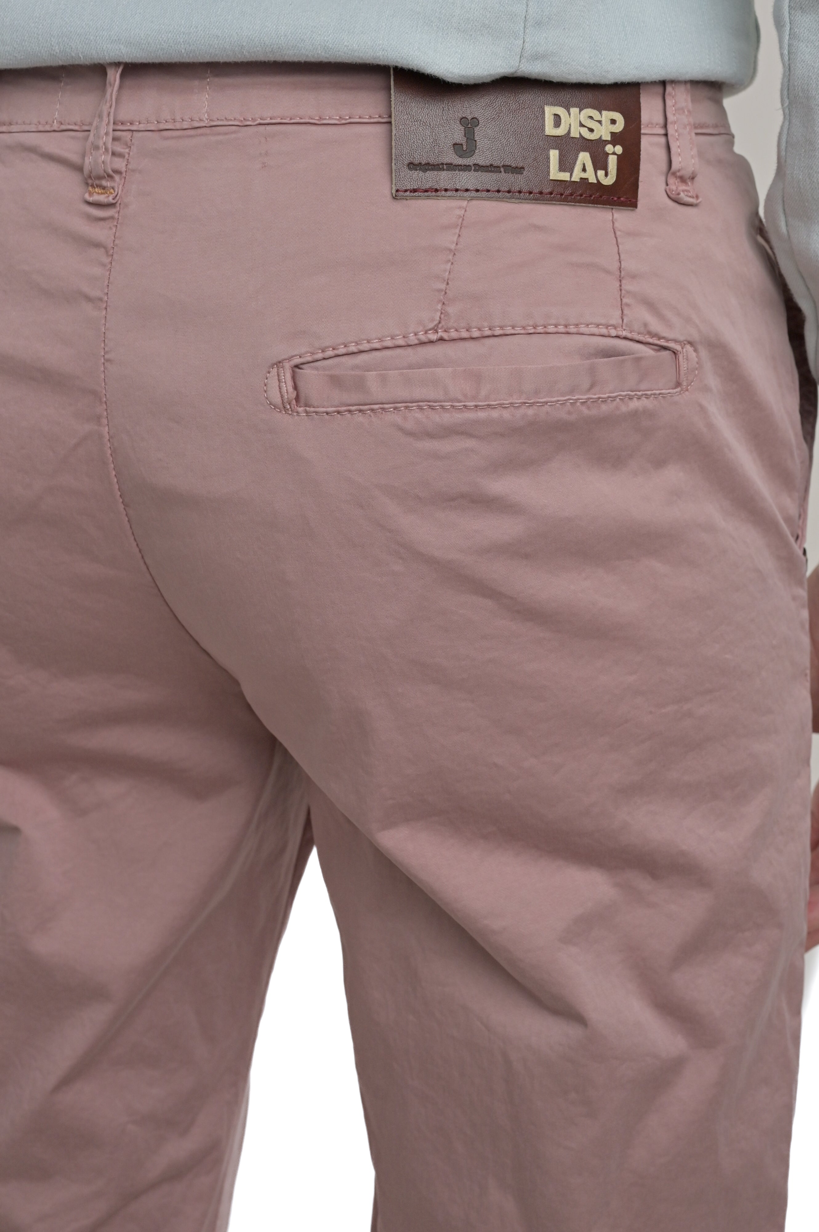 Pantaloni in cotone slim Sonic Raso Ricamo rosa SS25