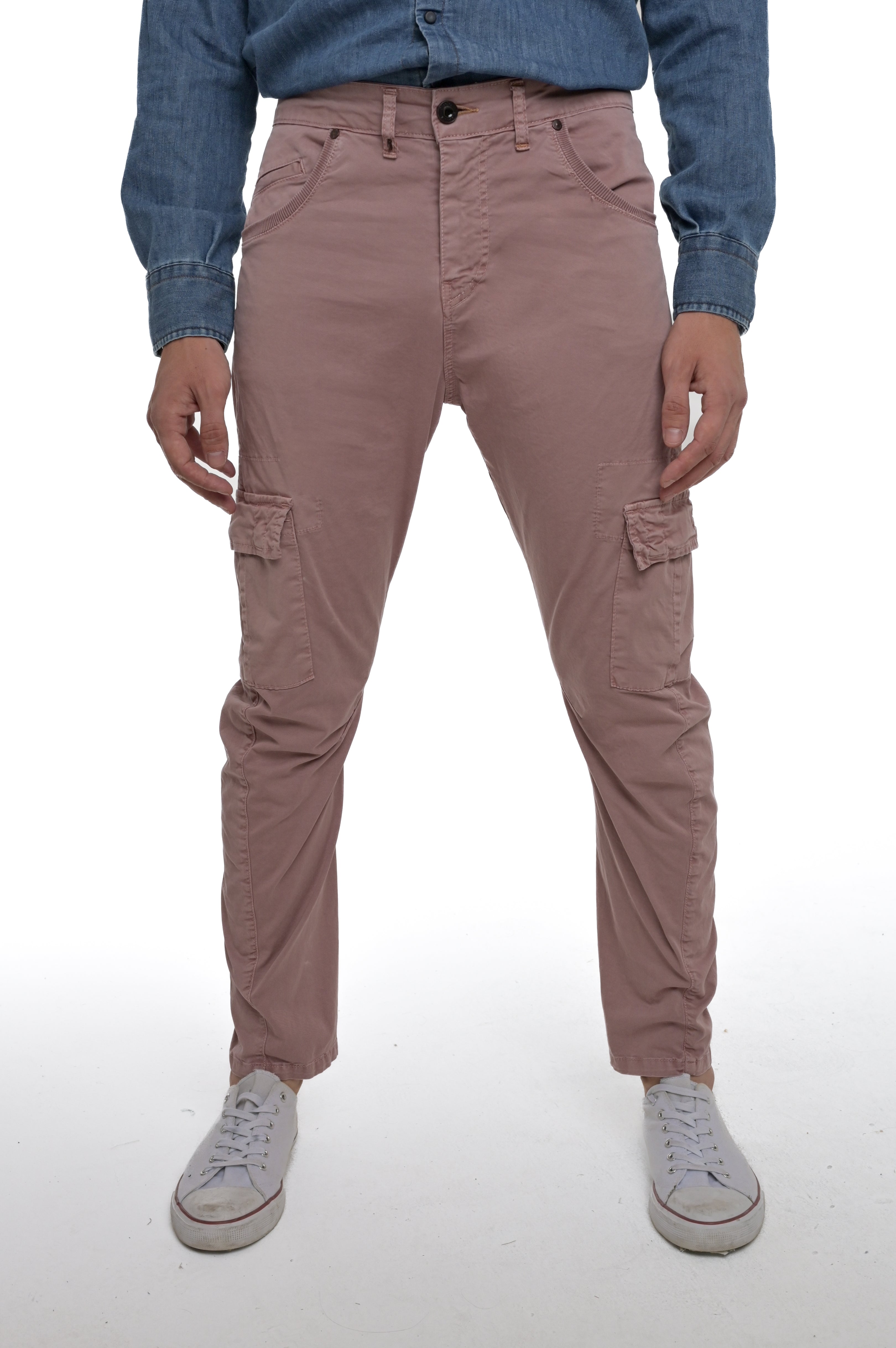 Pantaloni in cotone tapered New Evolution rosa SS25