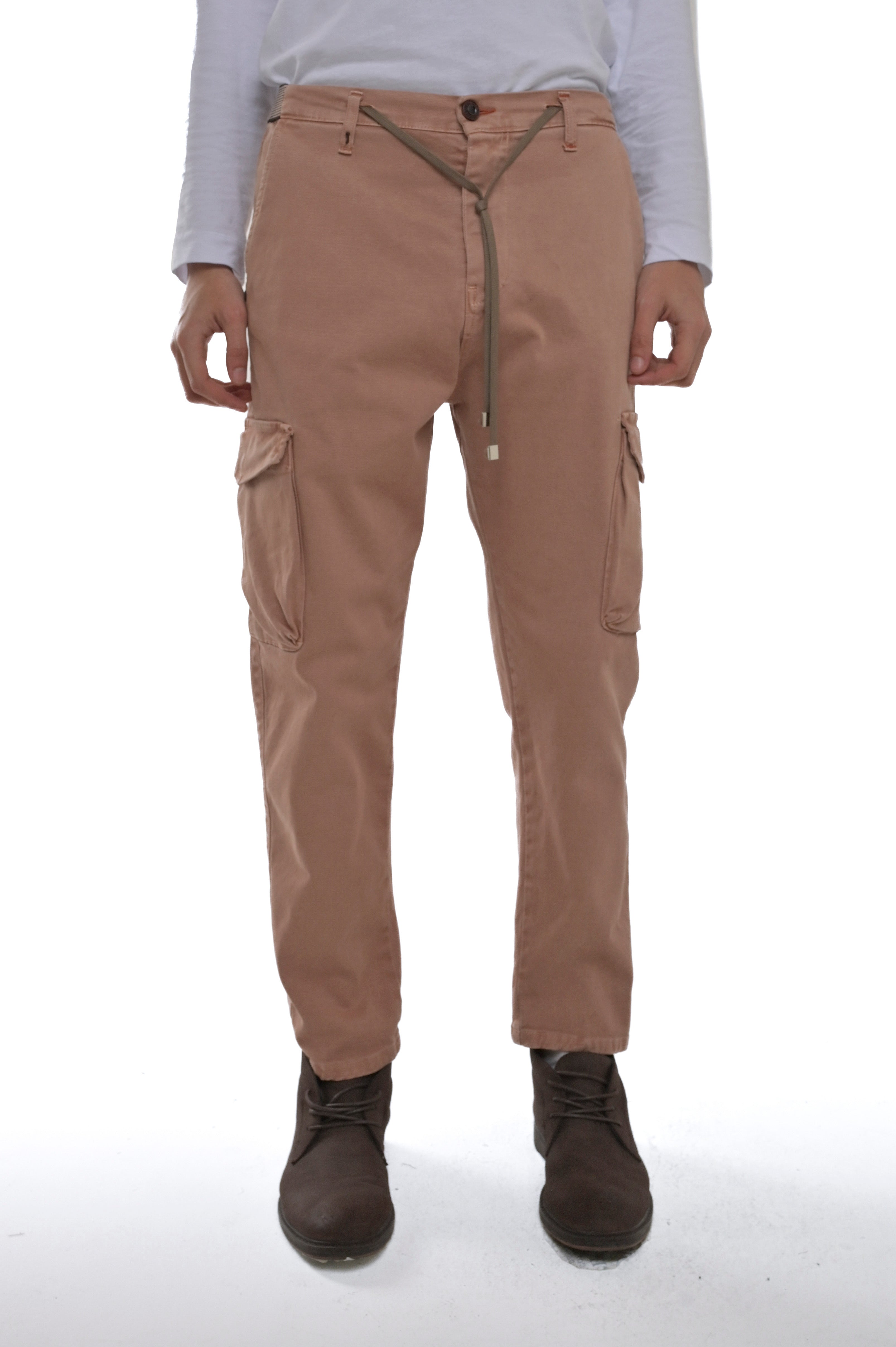 Regular Screen Raso Beige Cotton Trousers FW24/25