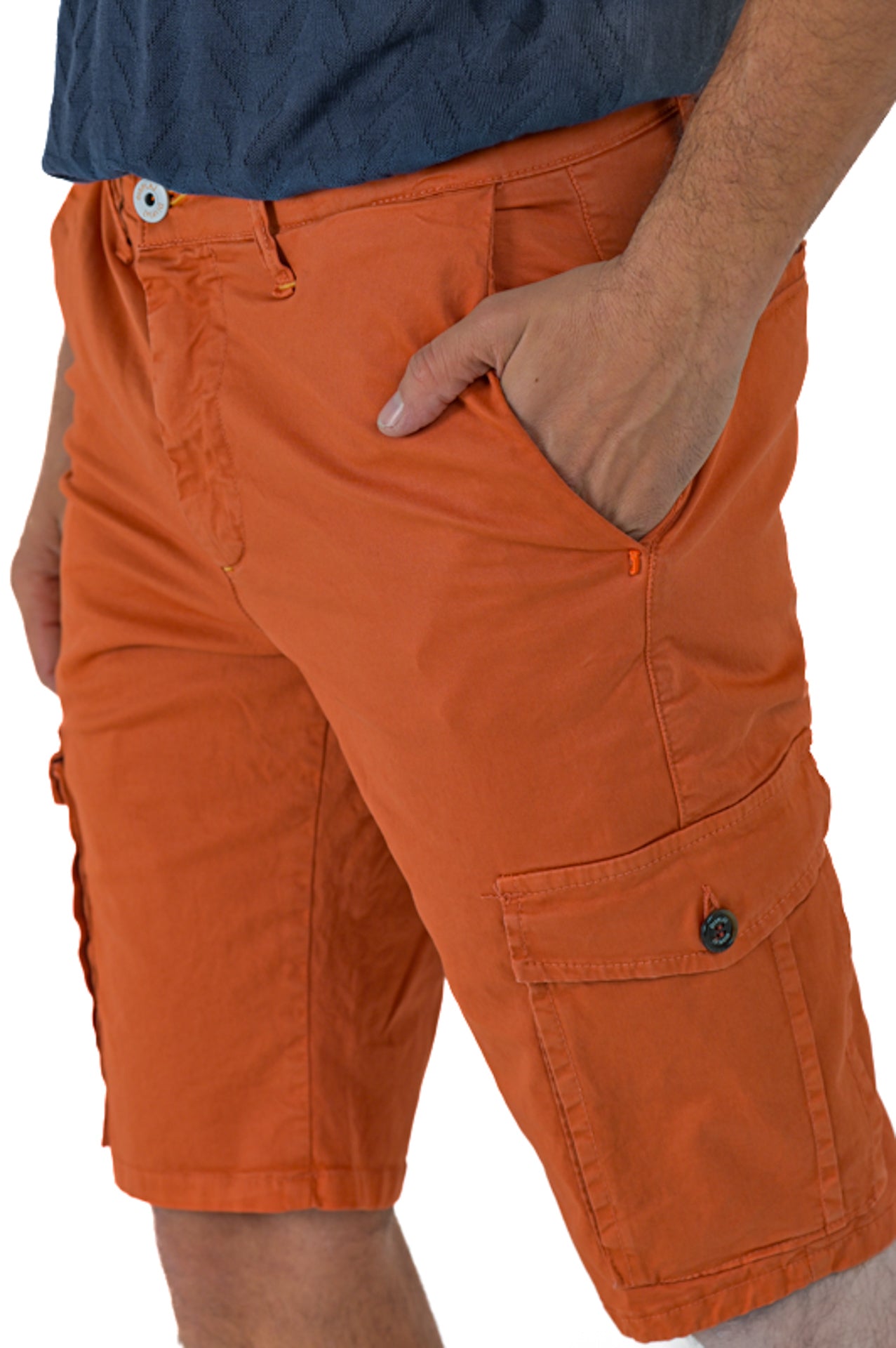 Bermuda in cotone slim Sonic Tascone Arancio SS24
