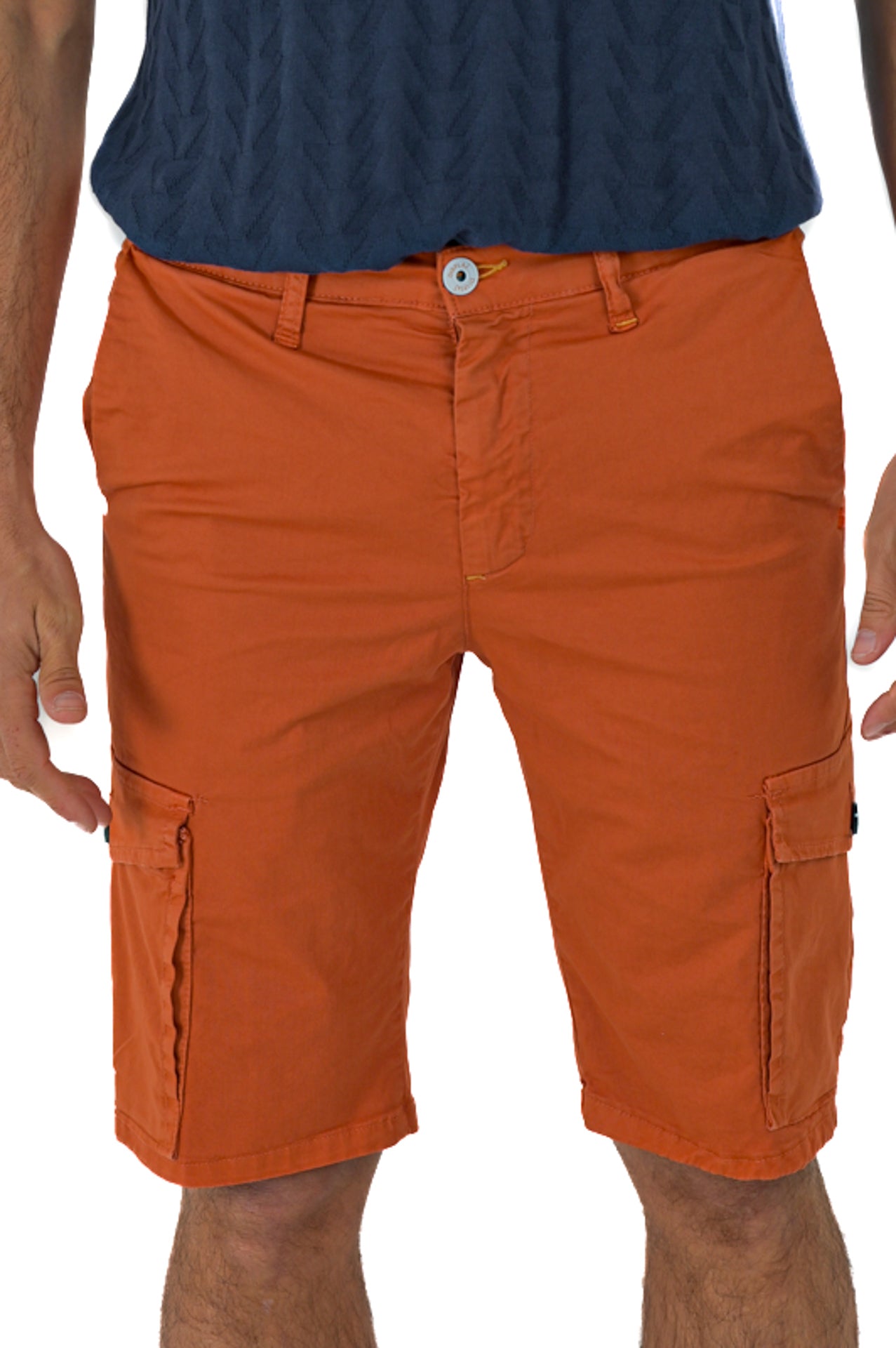 Bermuda in cotone slim Sonic Tascone Arancio SS24