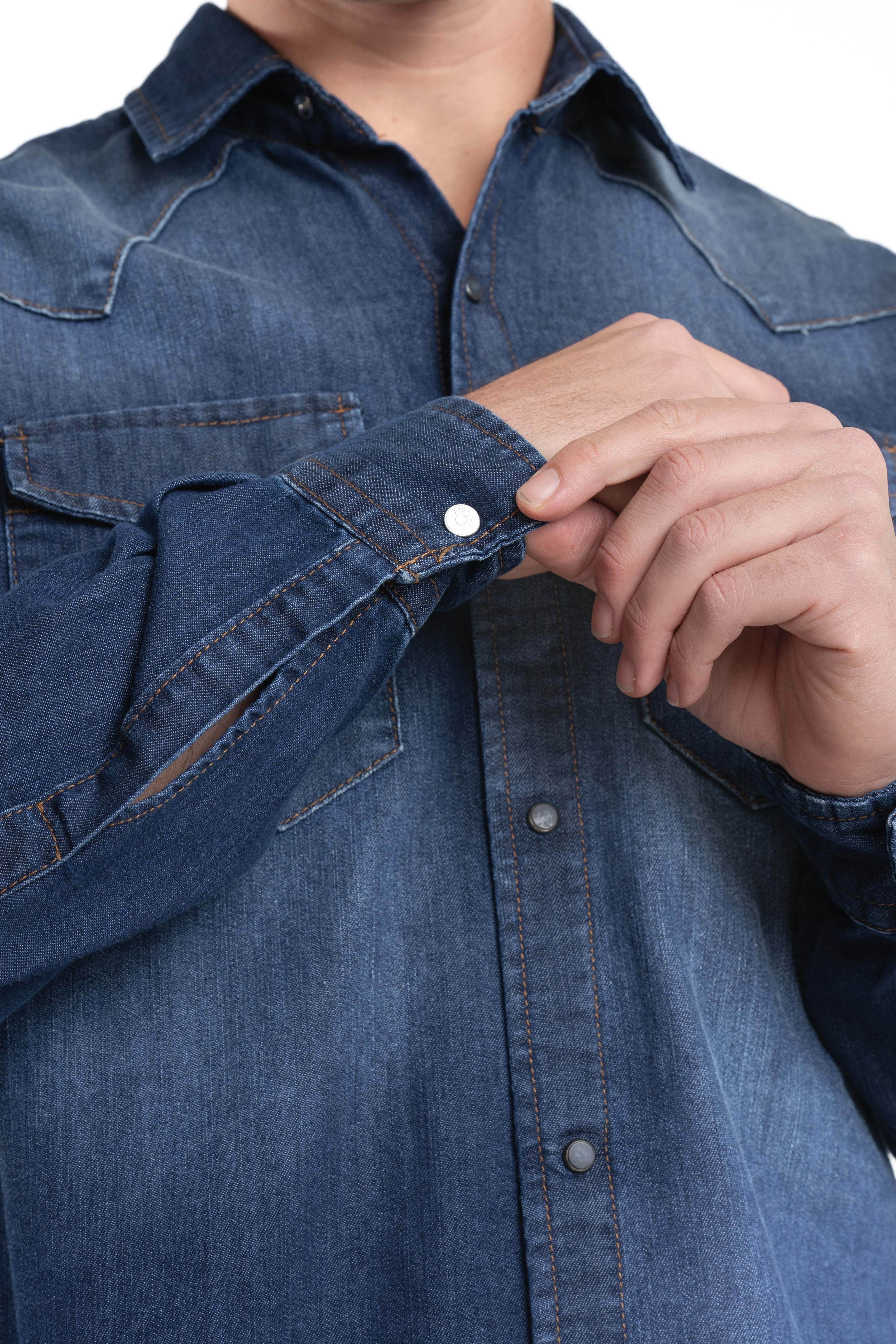 Camicia Denim regular Spy Music Scuro