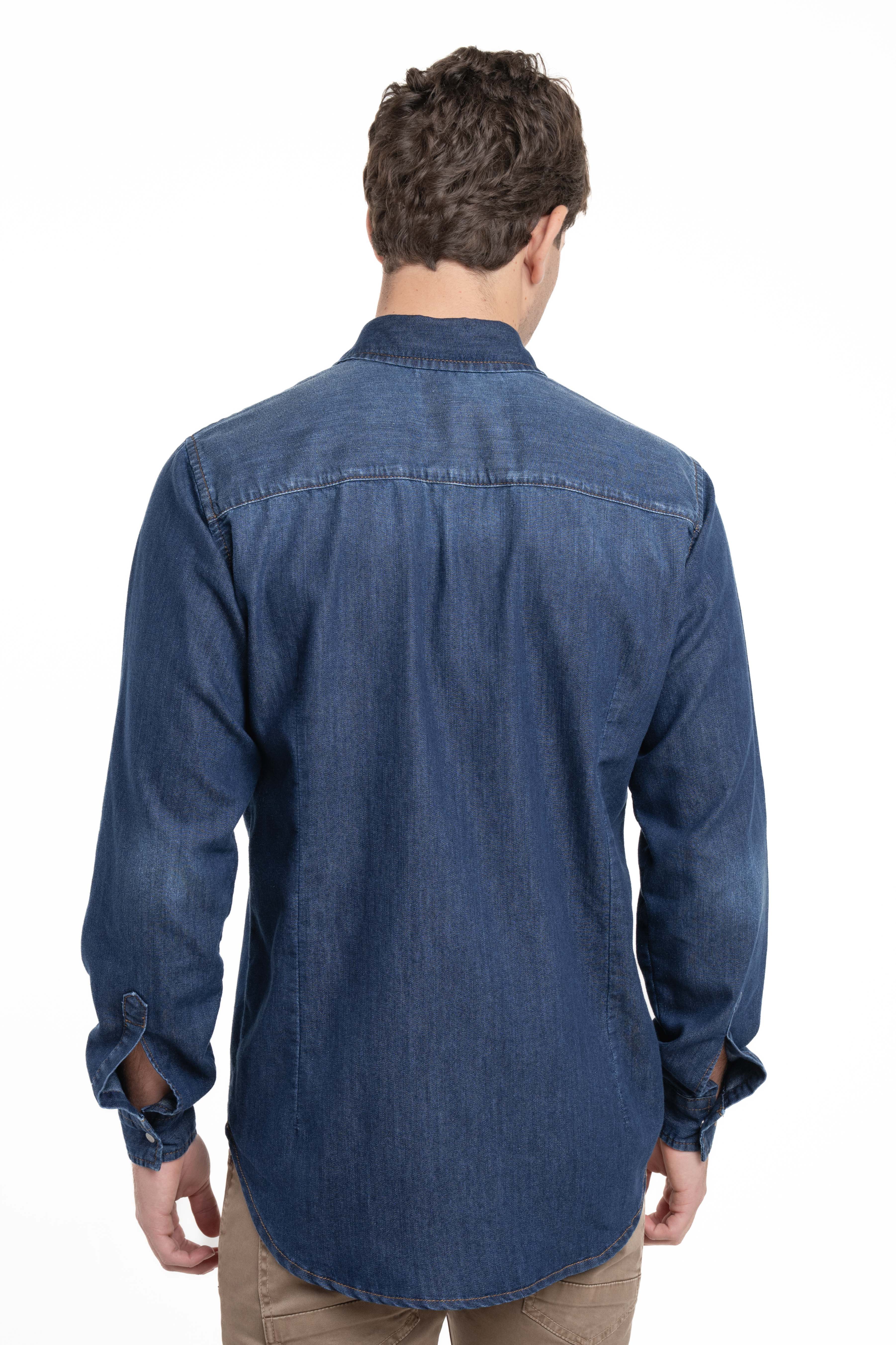 Camicia Denim regular Spy Music Scuro