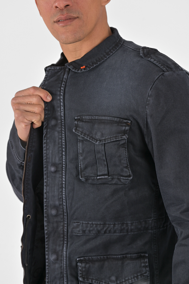 Men's blue cotton jacket AI 30621 - Displaj
