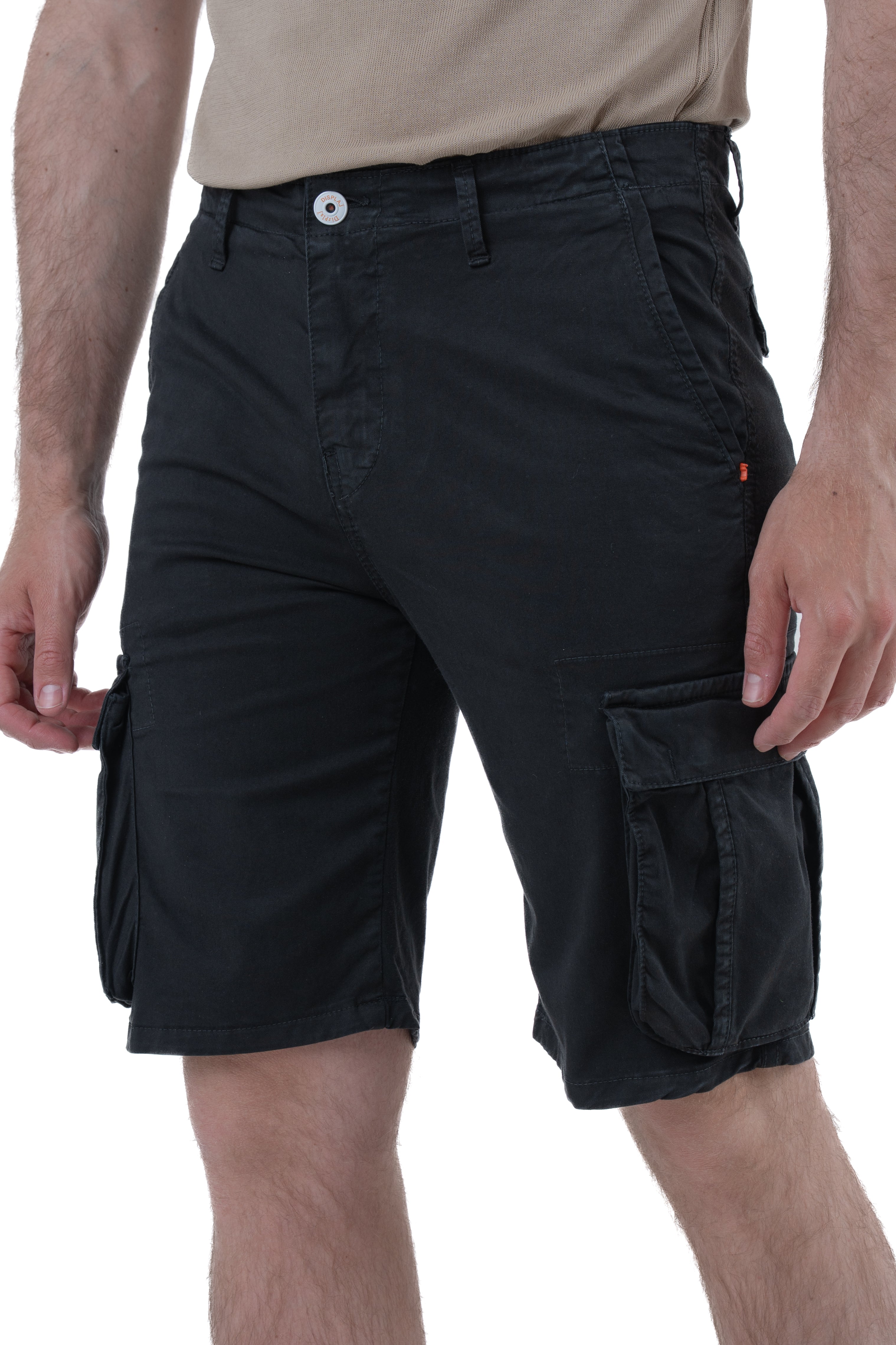 Bermuda in cotone regular Cargo Nero SS26