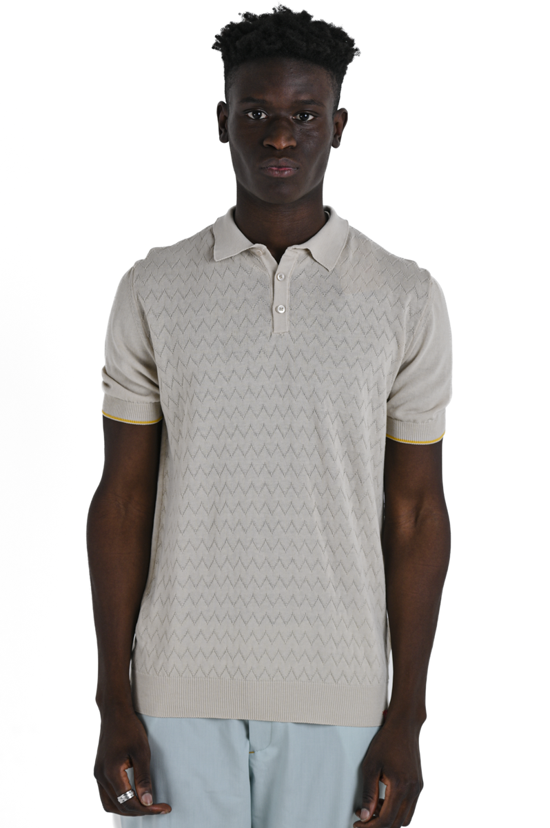 Polo regular DS 2477 beige SS24