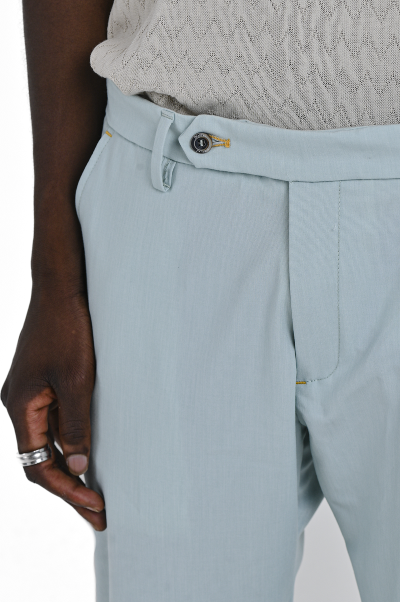 Classic Slim Racket Santos Trousers Aqua Green SS24