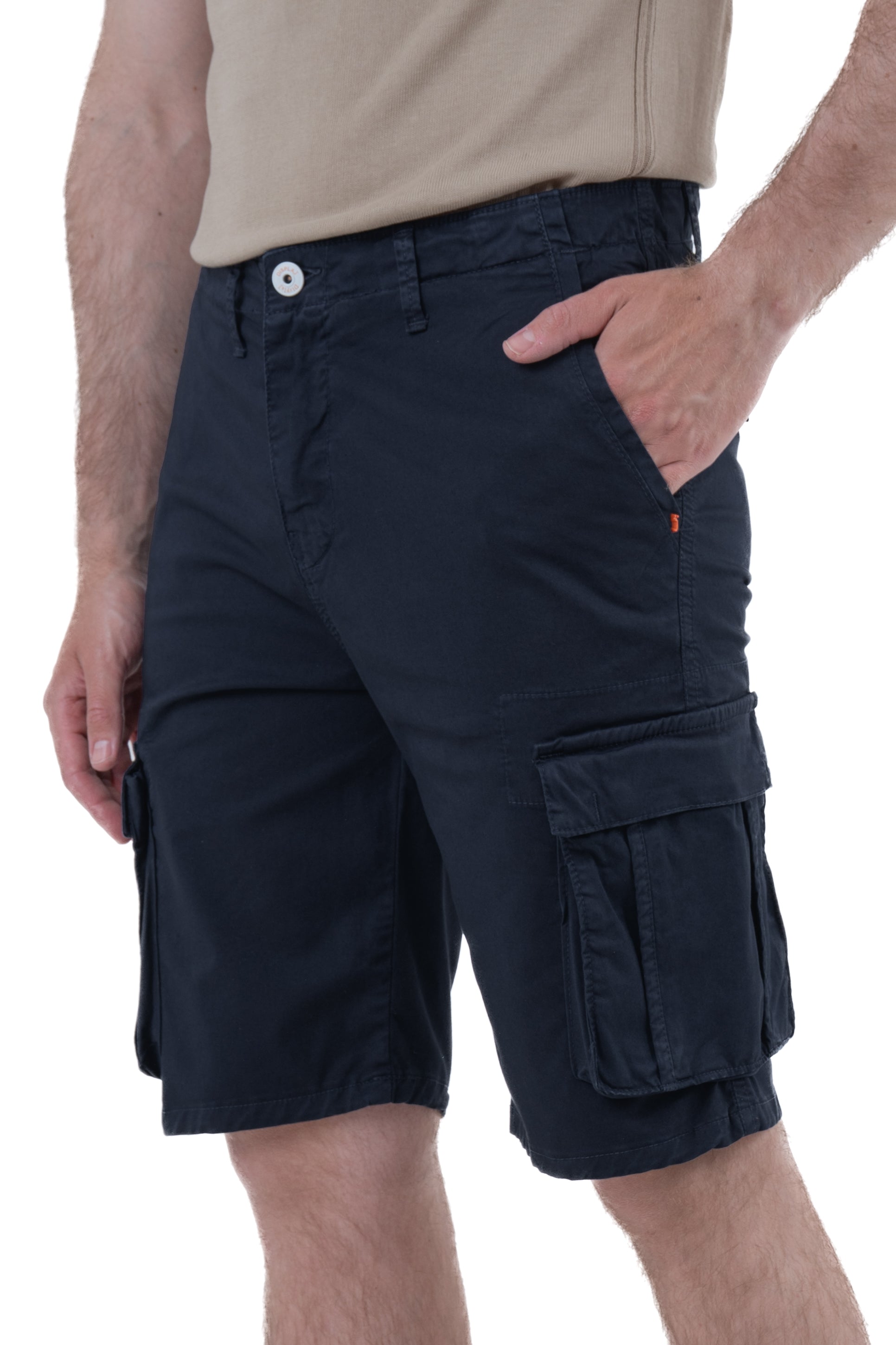 Bermuda in cotone regular Cargo Blu SS26