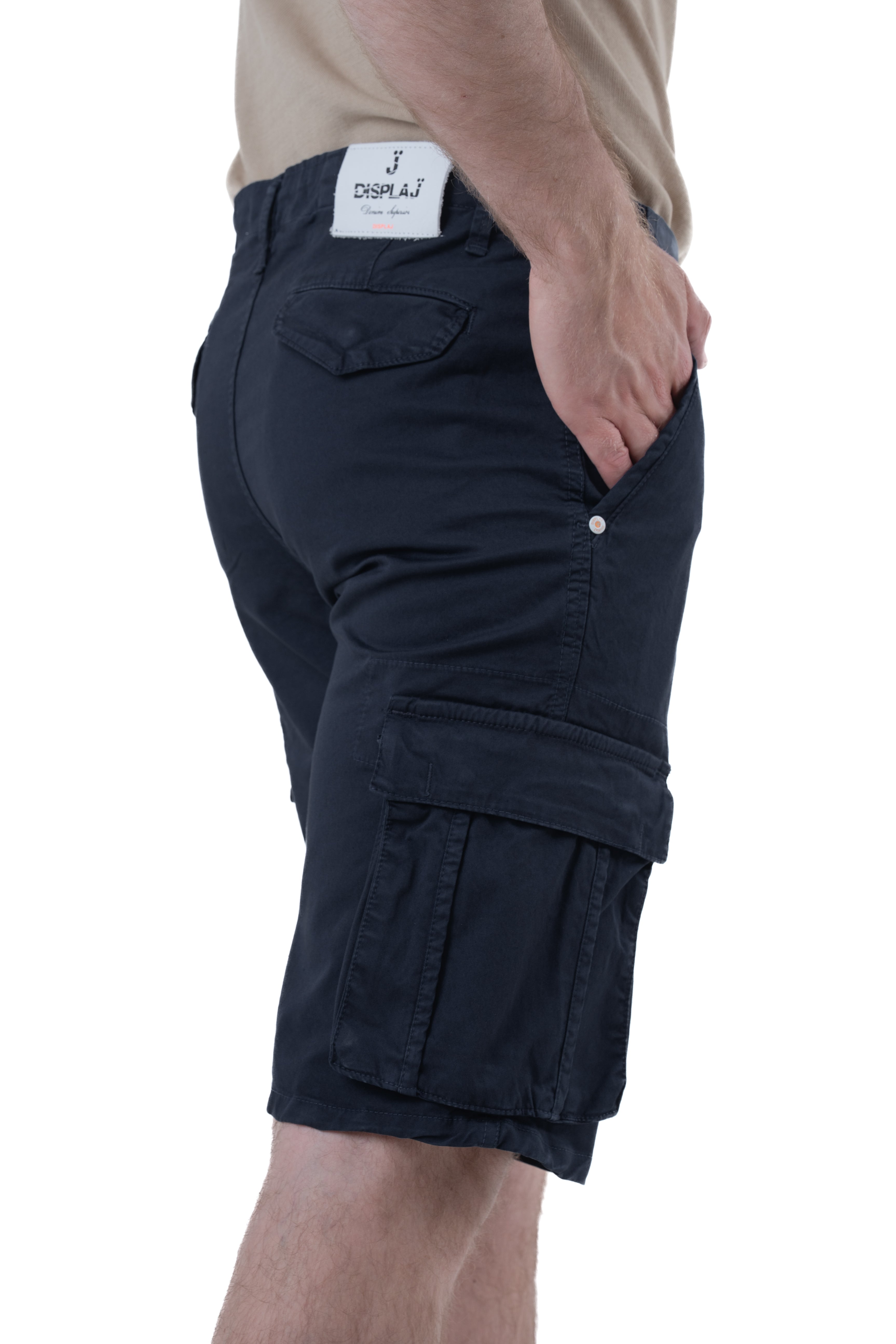 Bermuda in cotone regular Cargo Blu SS26