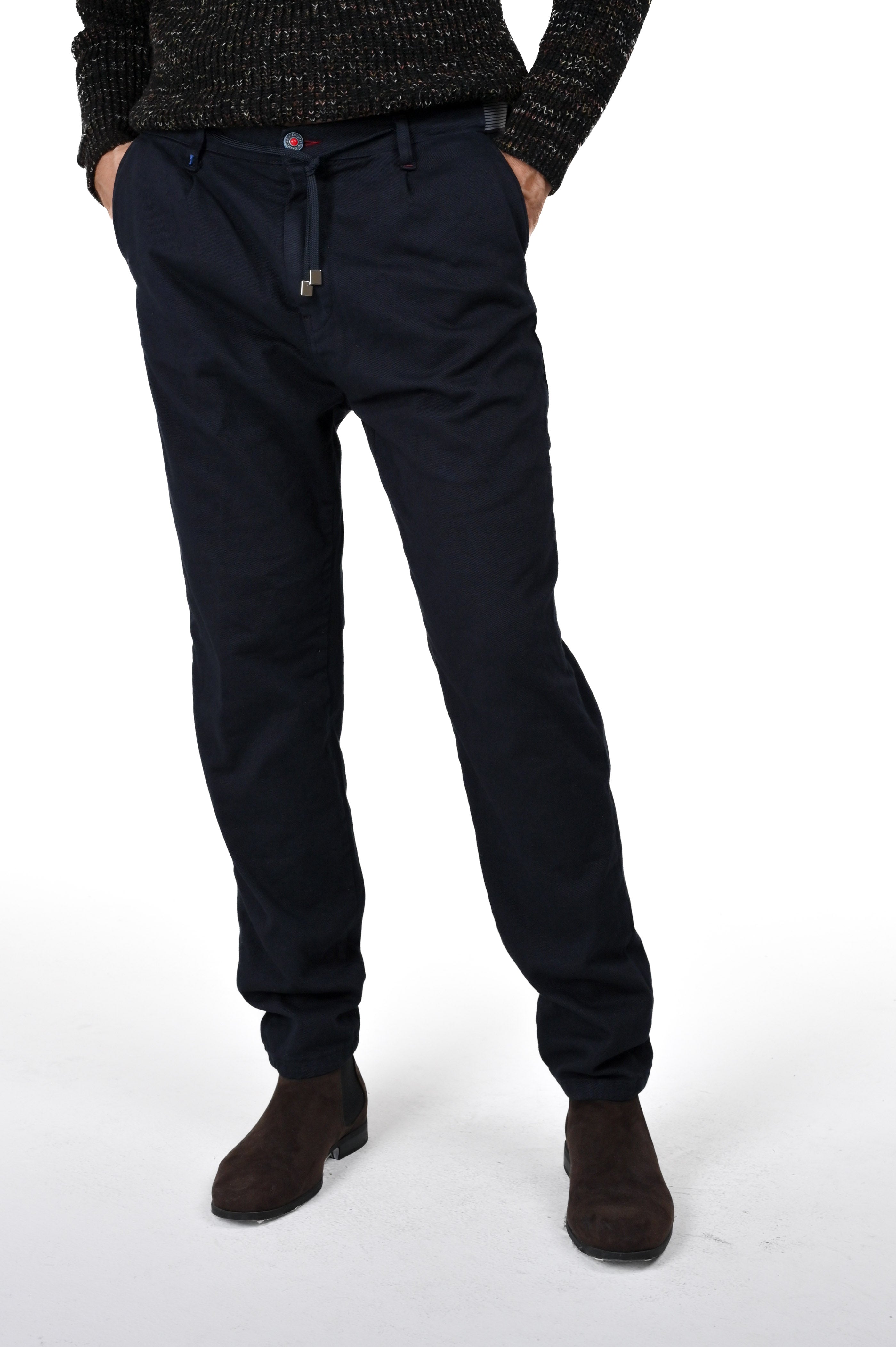 Pantaloni in cotone regular Lion Bull blu FW24/25