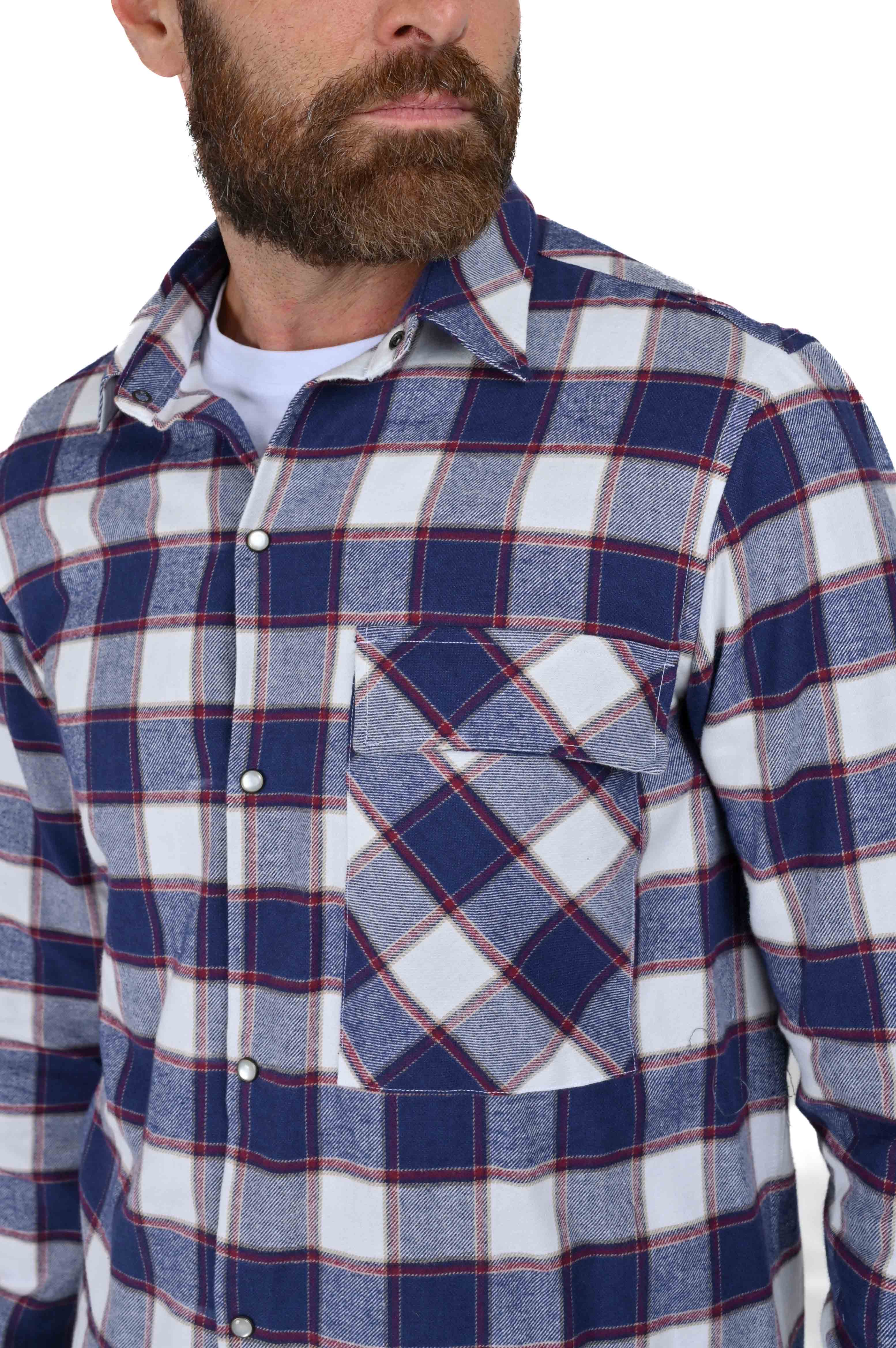 Men's Alaska Blue Flannel Shirt