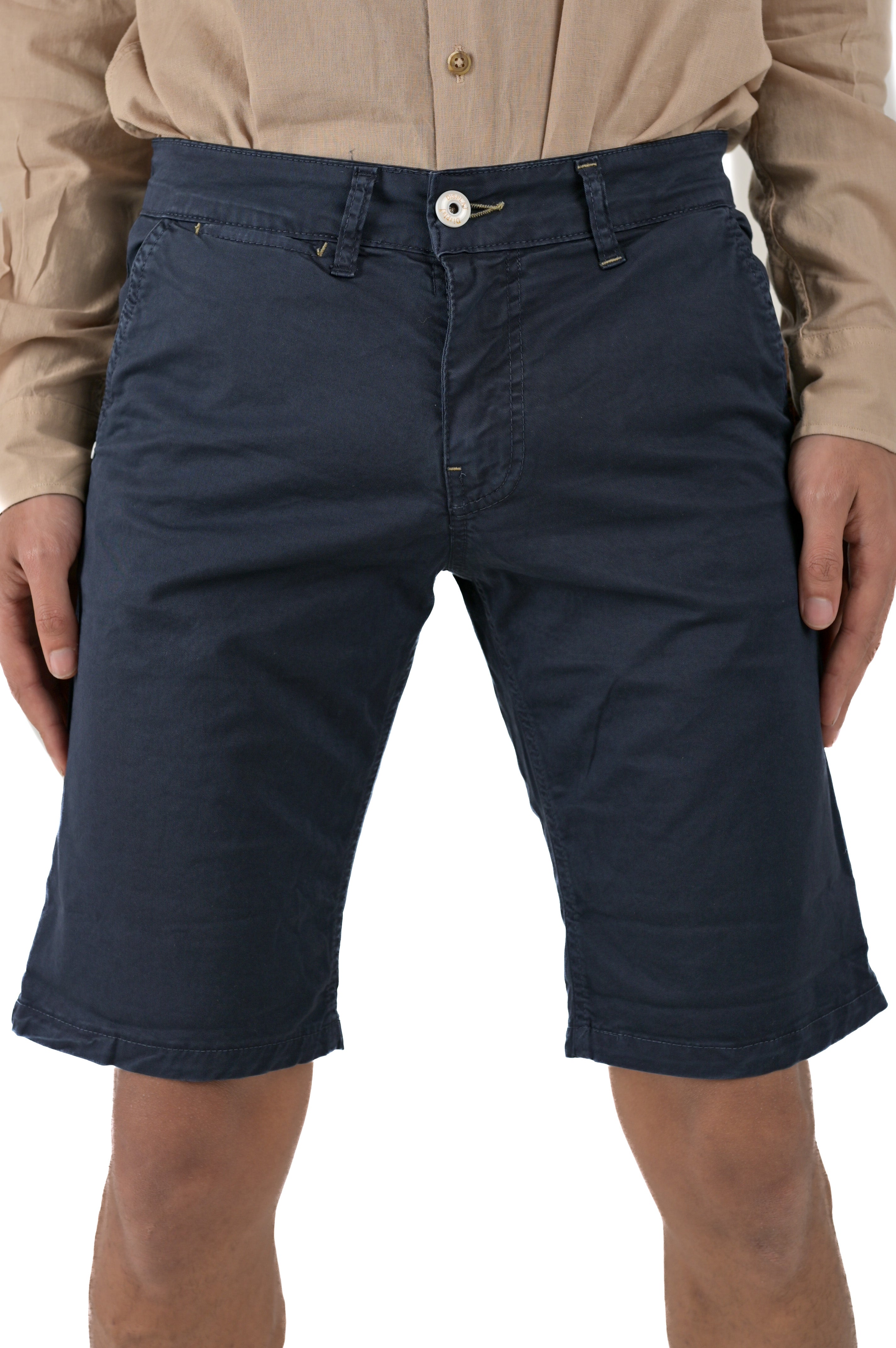 Bermuda in cotone slim Cristian Raso Blu SS26