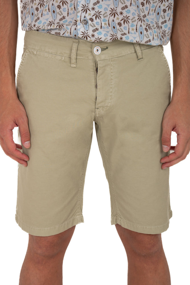 Slim Cotton Bermuda Martin Linen White SS24