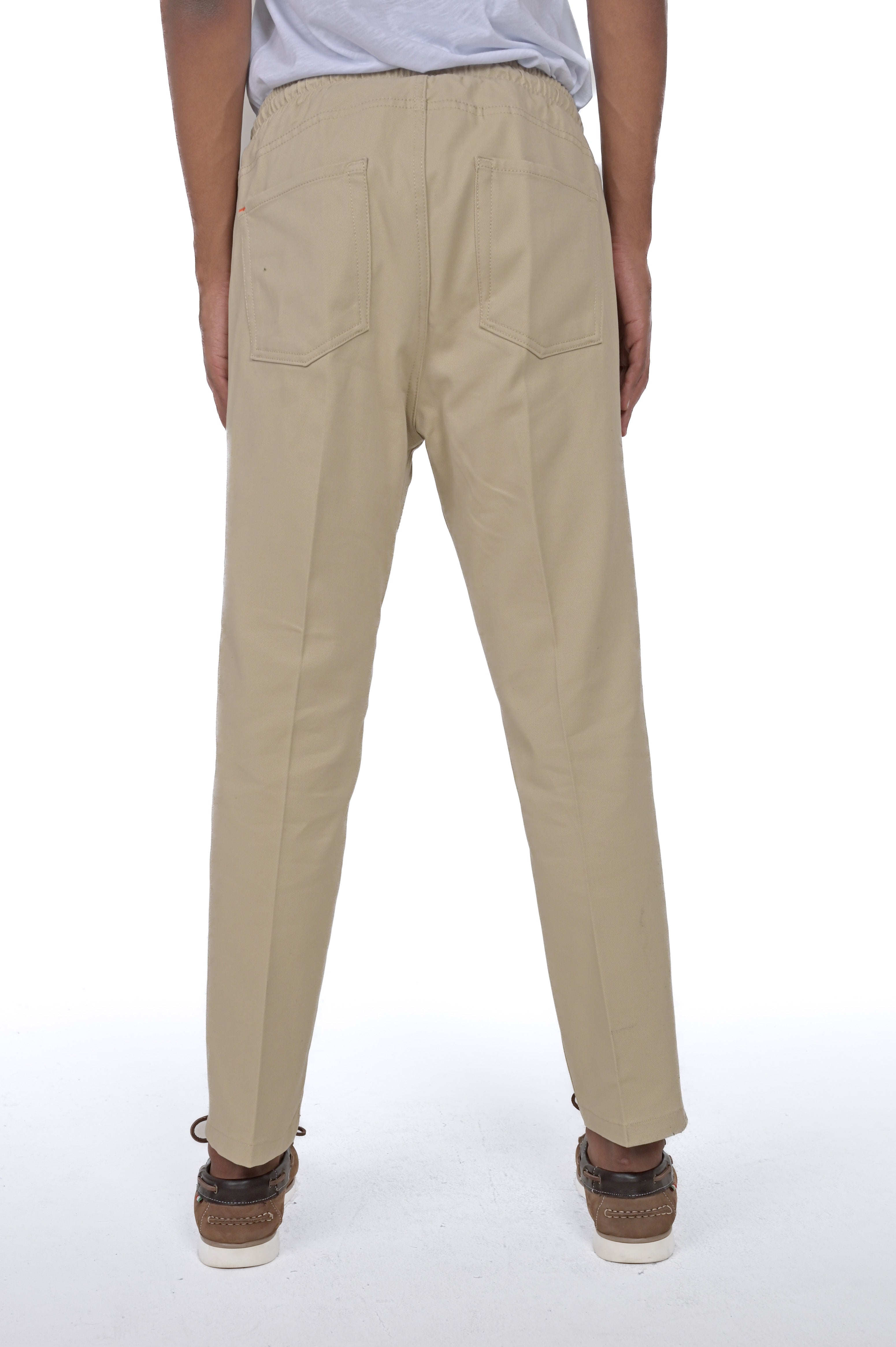 Pantaloni in cotone tapered Spring beige FW24/25