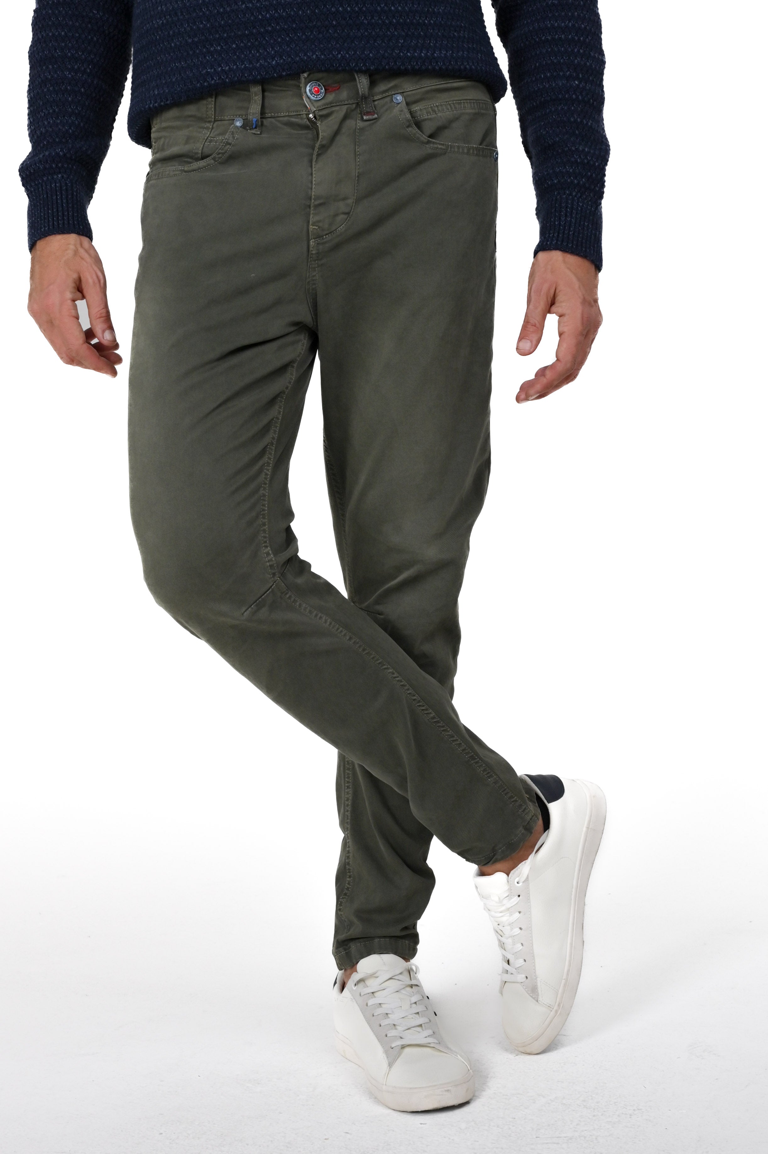 Pantaloni in cotone tapered Kron Verde FW24/25