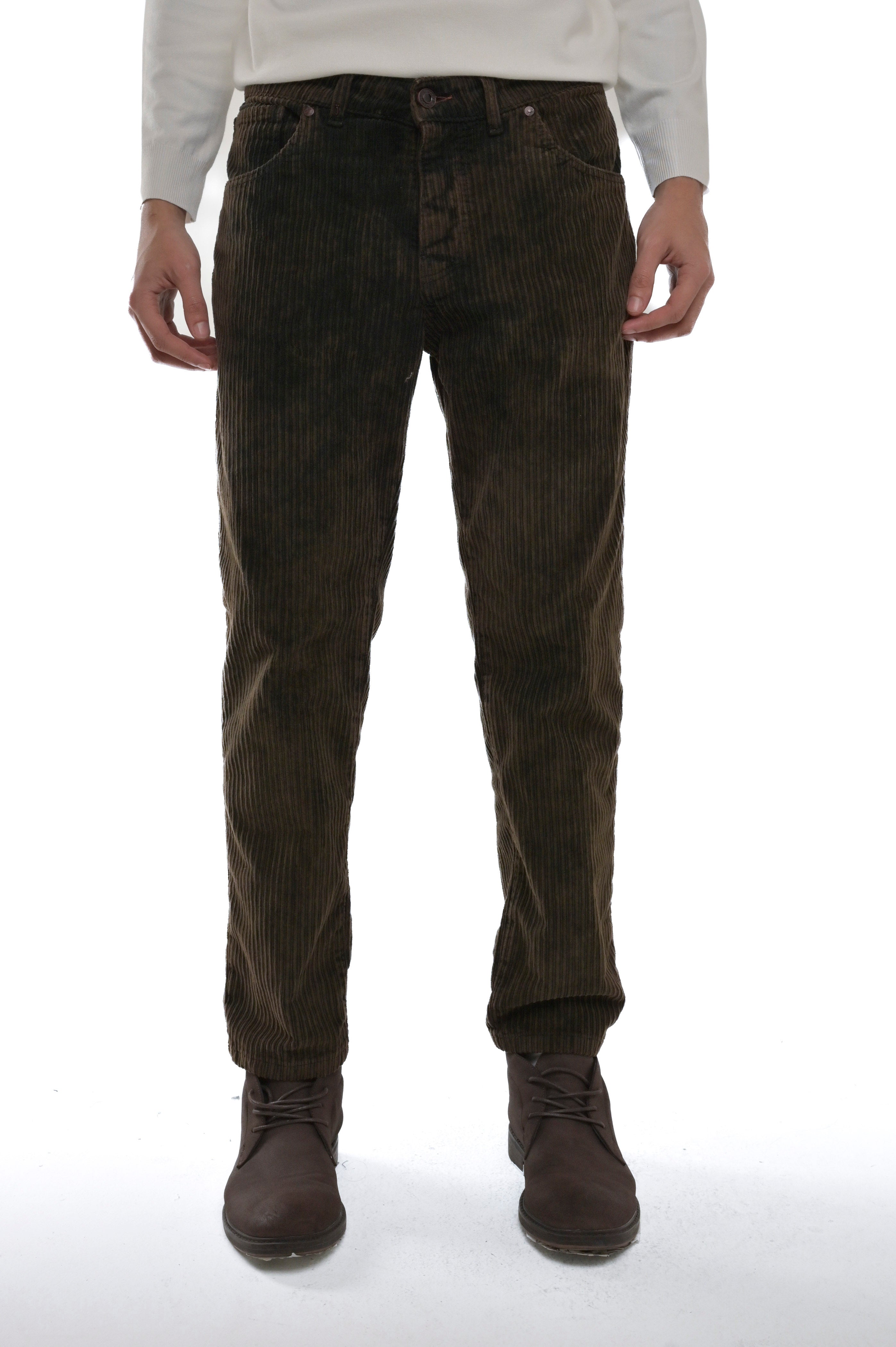 Pantaloni in velluto regular New Wolf Costa bruciato FW24/25